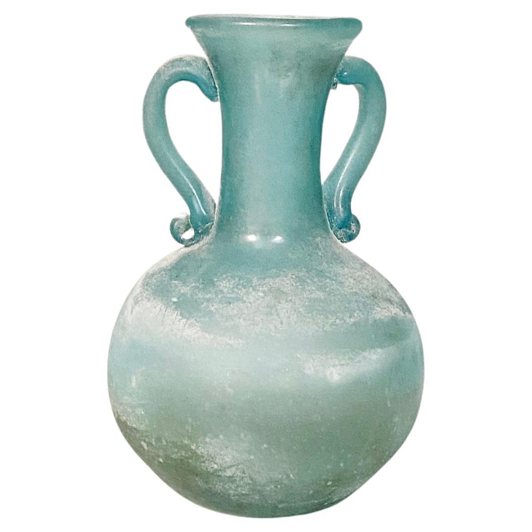 Italian Mid-Century Modern Green Glass Amphora, 1960s For Sale
