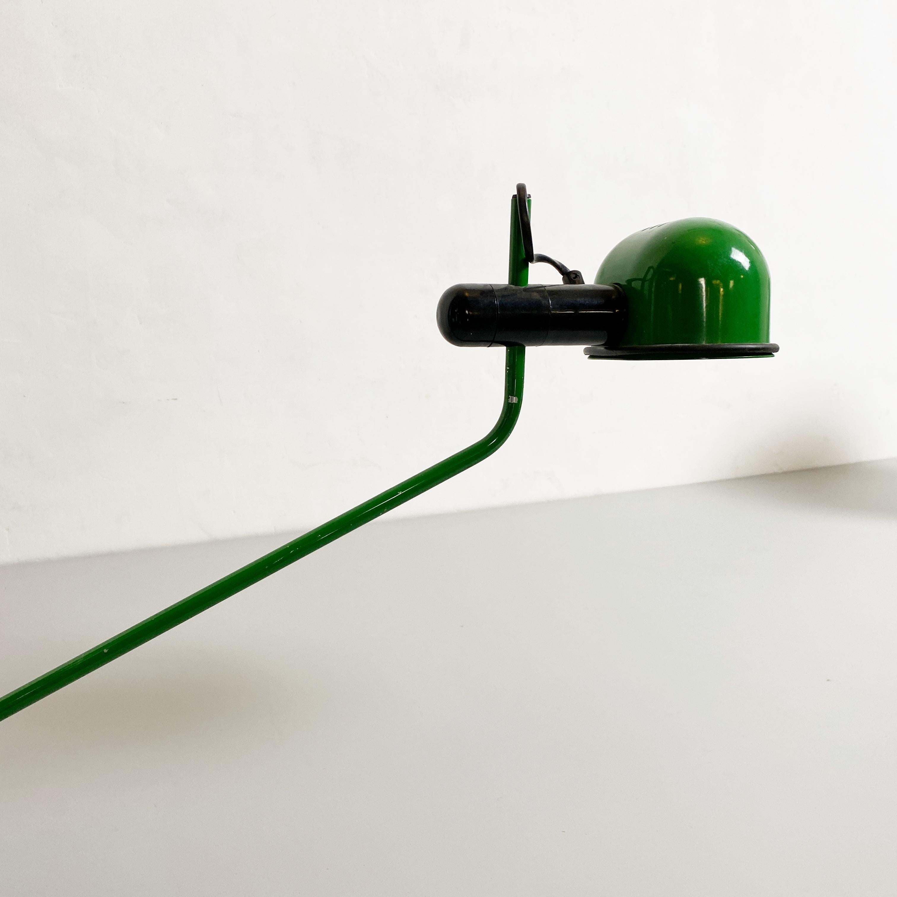 Italian Mid-Century Modern Green Metal Clamp-On Table Lamp, 1980s For Sale 4