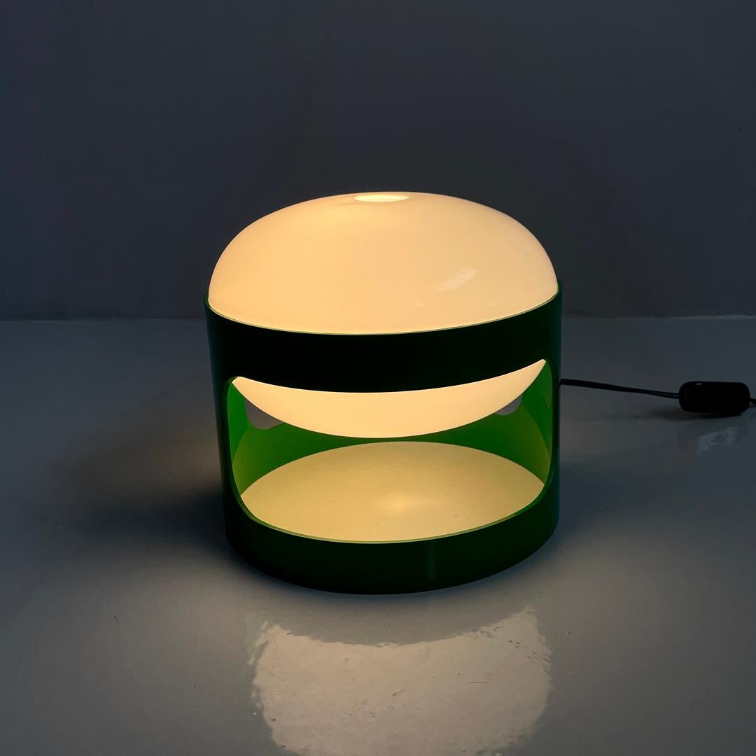 Mid-Century Modern Italian mid-century modern green plastic table lamp KD27 Colombo Kartell, 1960s