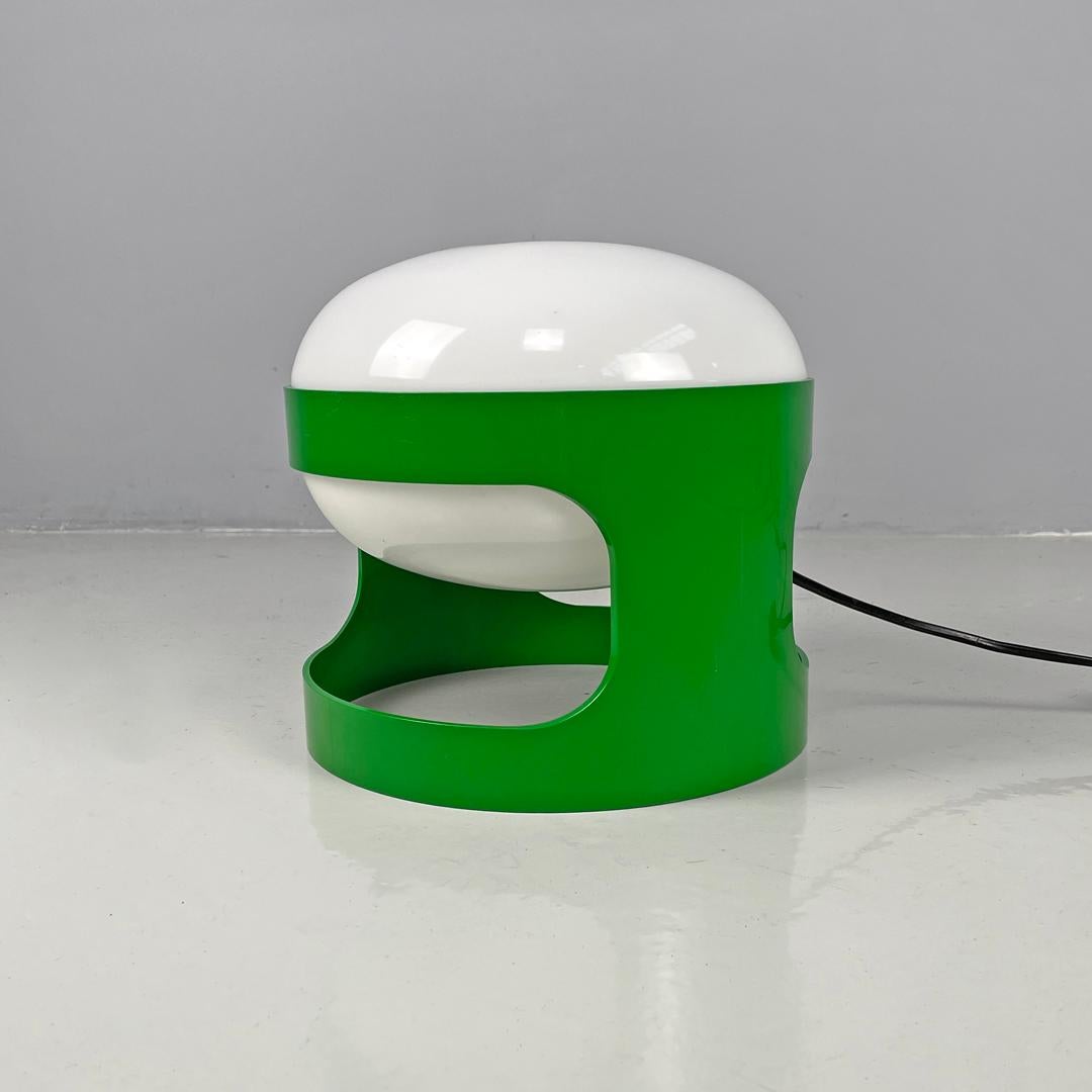 Plastic Italian mid-century modern green plastic table lamp KD27 Colombo Kartell, 1960s
