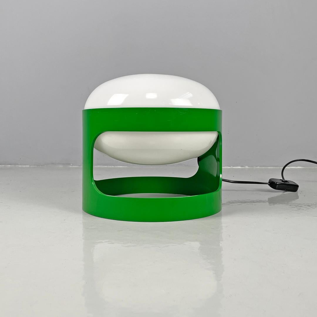 Italian mid-century modern green plastic table lamp KD27 Colombo Kartell, 1960s 2