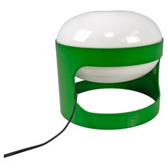 Italian mid-century modern green plastic table lamp KD27 Colombo Kartell, 1960s