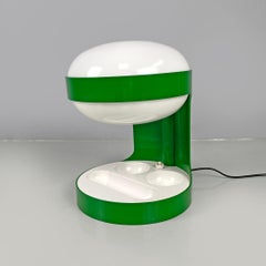 Italian mid-century modern green plastic table lamp KD29 Colombo Kartell, 1960s
