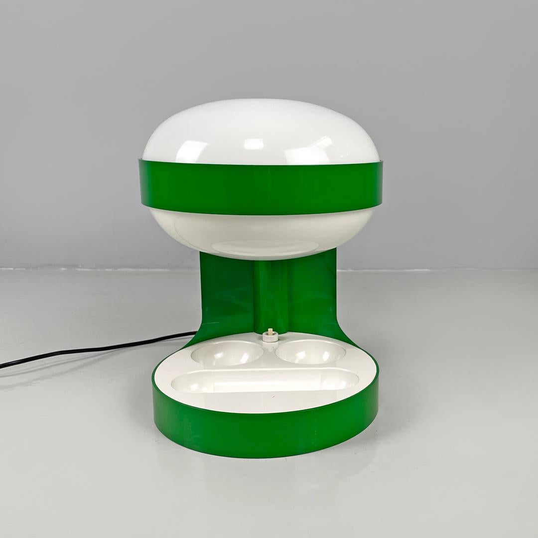 Mid-Century Modern Italian mid-century modern green plastic table lamp KD29 Colombo Kartell, 1960s