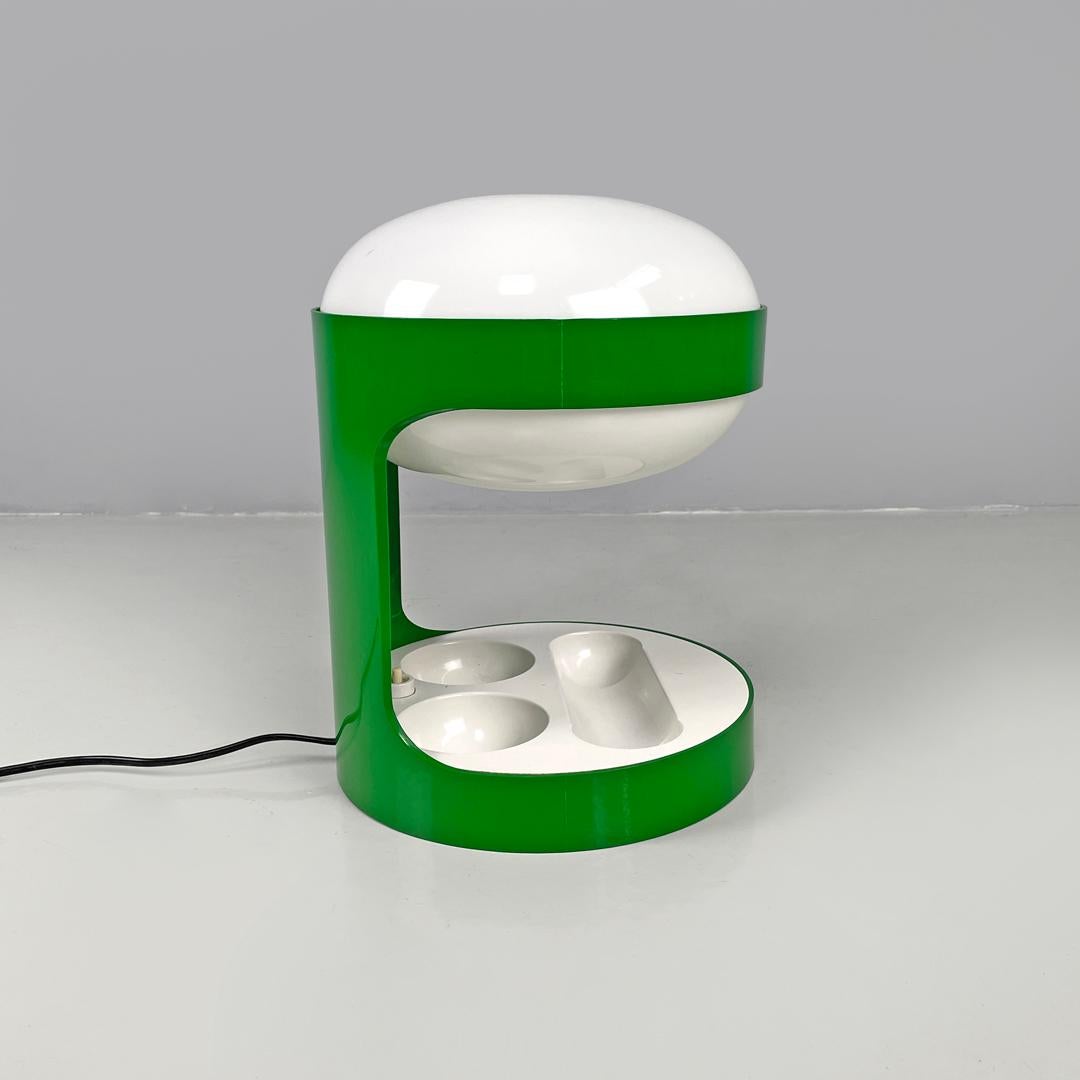 Mid-20th Century Italian mid-century modern green plastic table lamp KD29 Colombo Kartell, 1960s