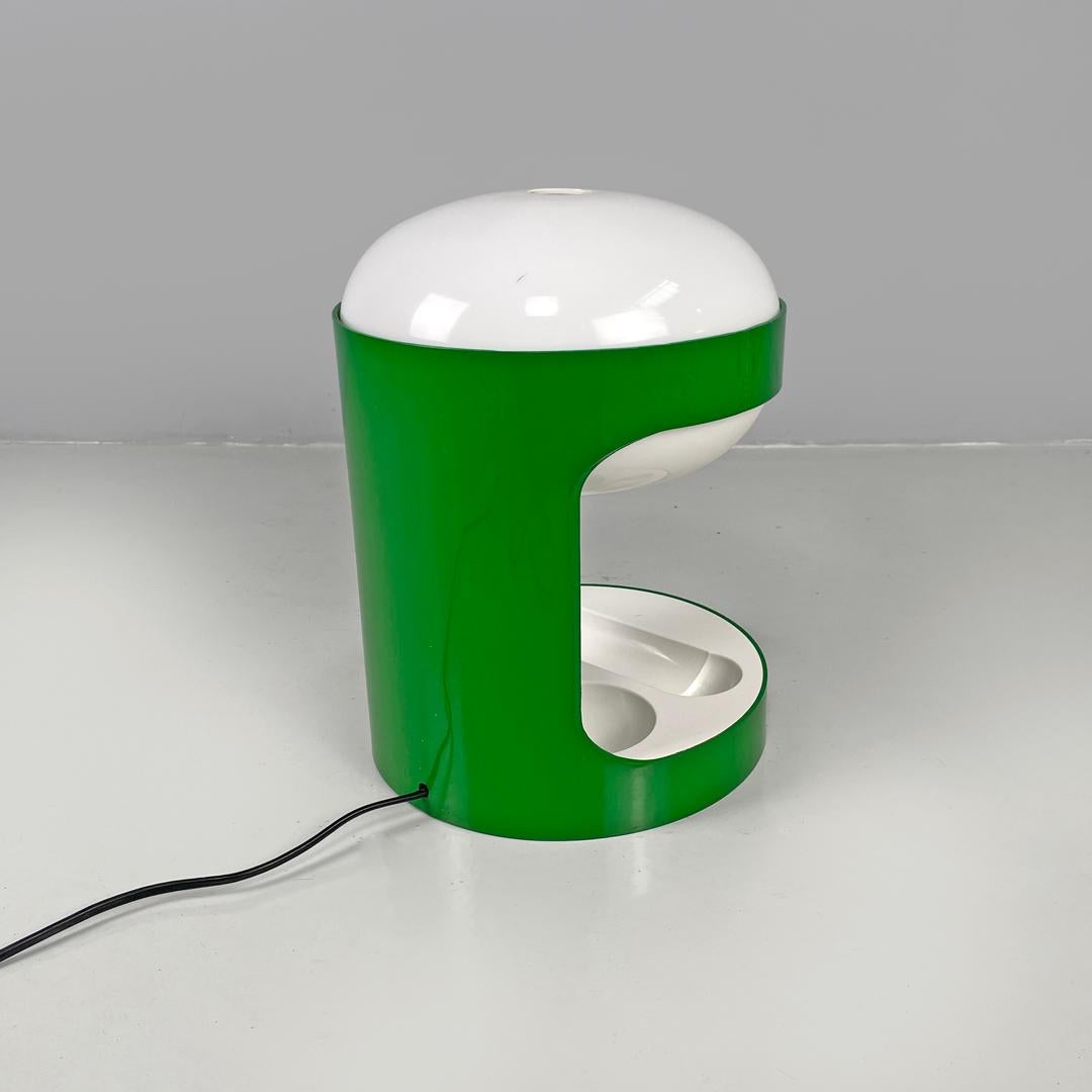 Plastic Italian mid-century modern green plastic table lamp KD29 Colombo Kartell, 1960s