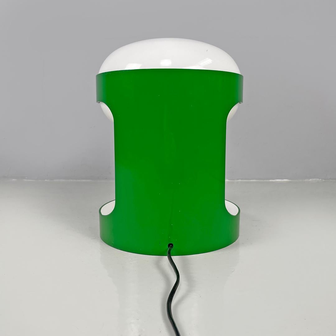 Italian mid-century modern green plastic table lamp KD29 Colombo Kartell, 1960s 1