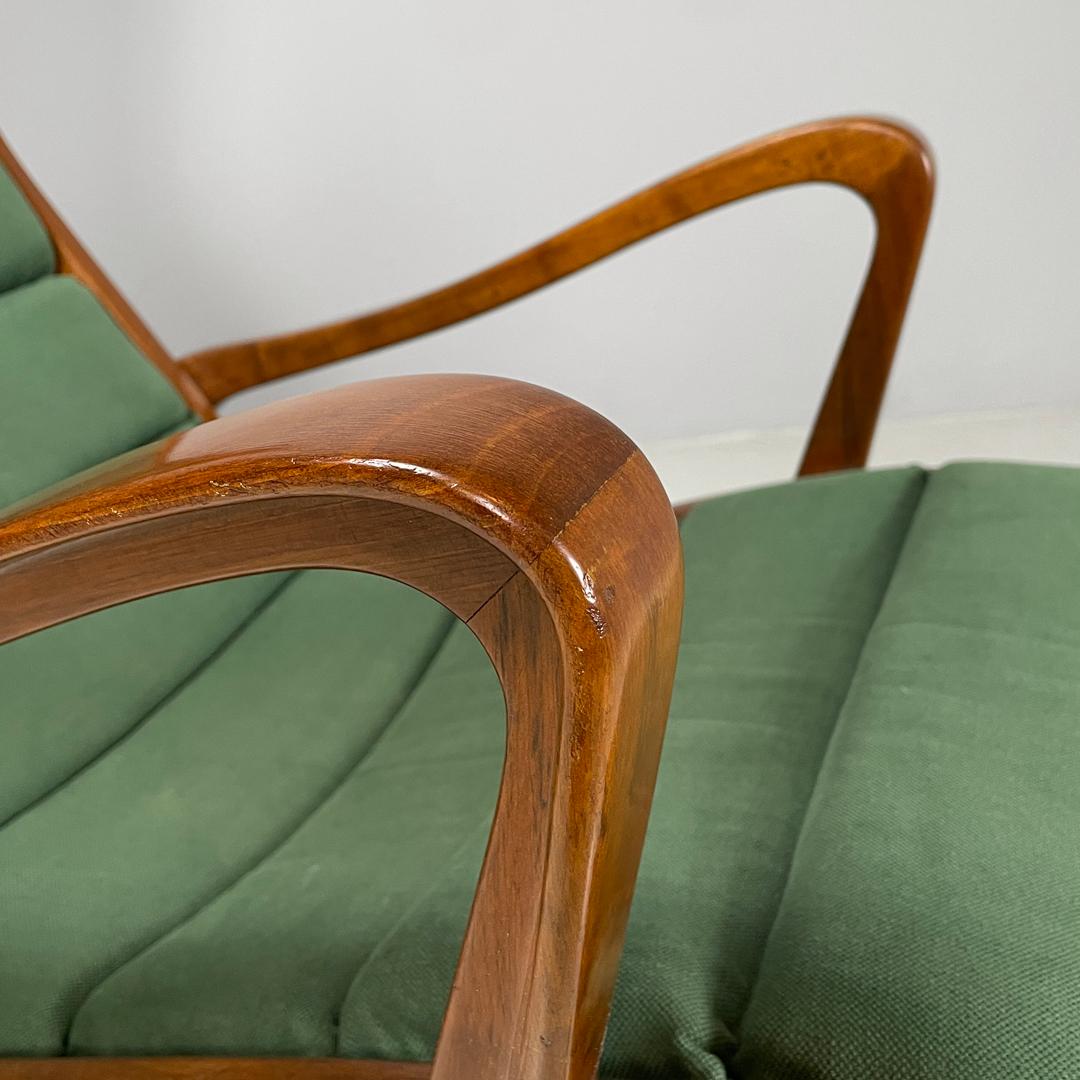 Italian mid-century modern green rocking chair 572 Studio Tecnico Cassina, 1950s For Sale 10