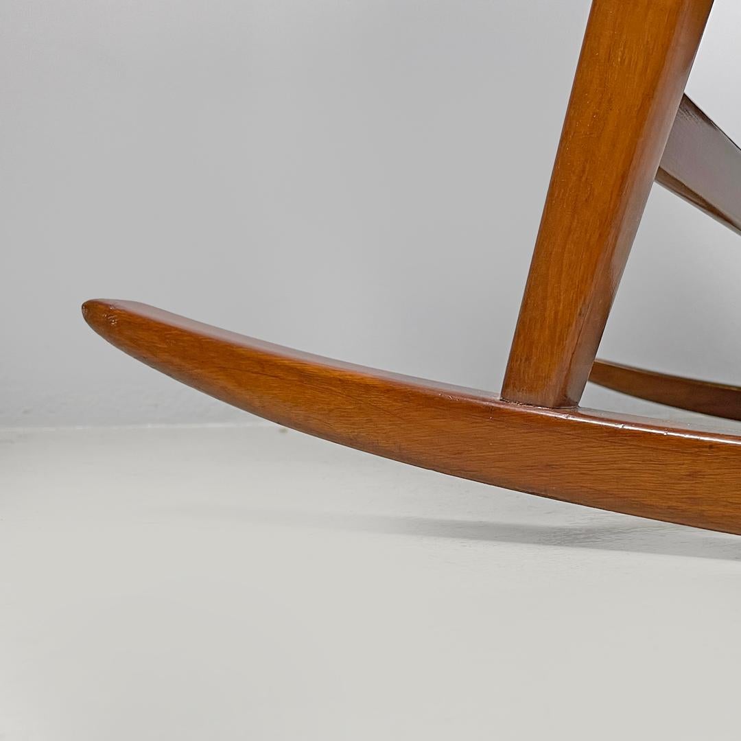 Italian mid-century modern green rocking chair 572 Studio Tecnico Cassina, 1950s For Sale 14
