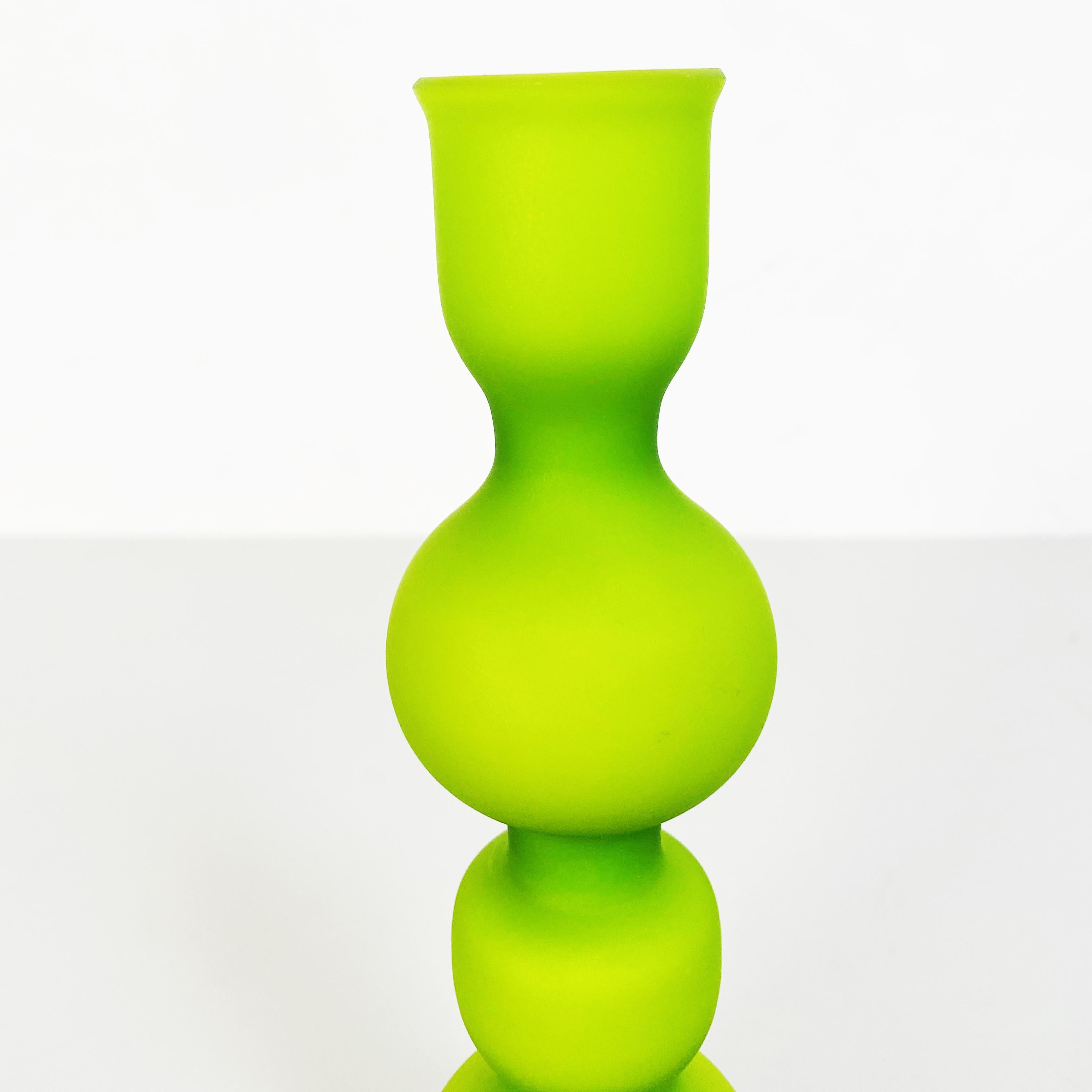 Italian Mid-Century Modern Green Satin Murano Vase by Carlo Moretti, 1960s 5