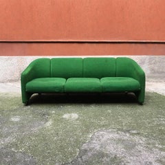 Italian Mid-Century Modern Green Sofa D142 by Eugenio Gerli for Tecno, 1966