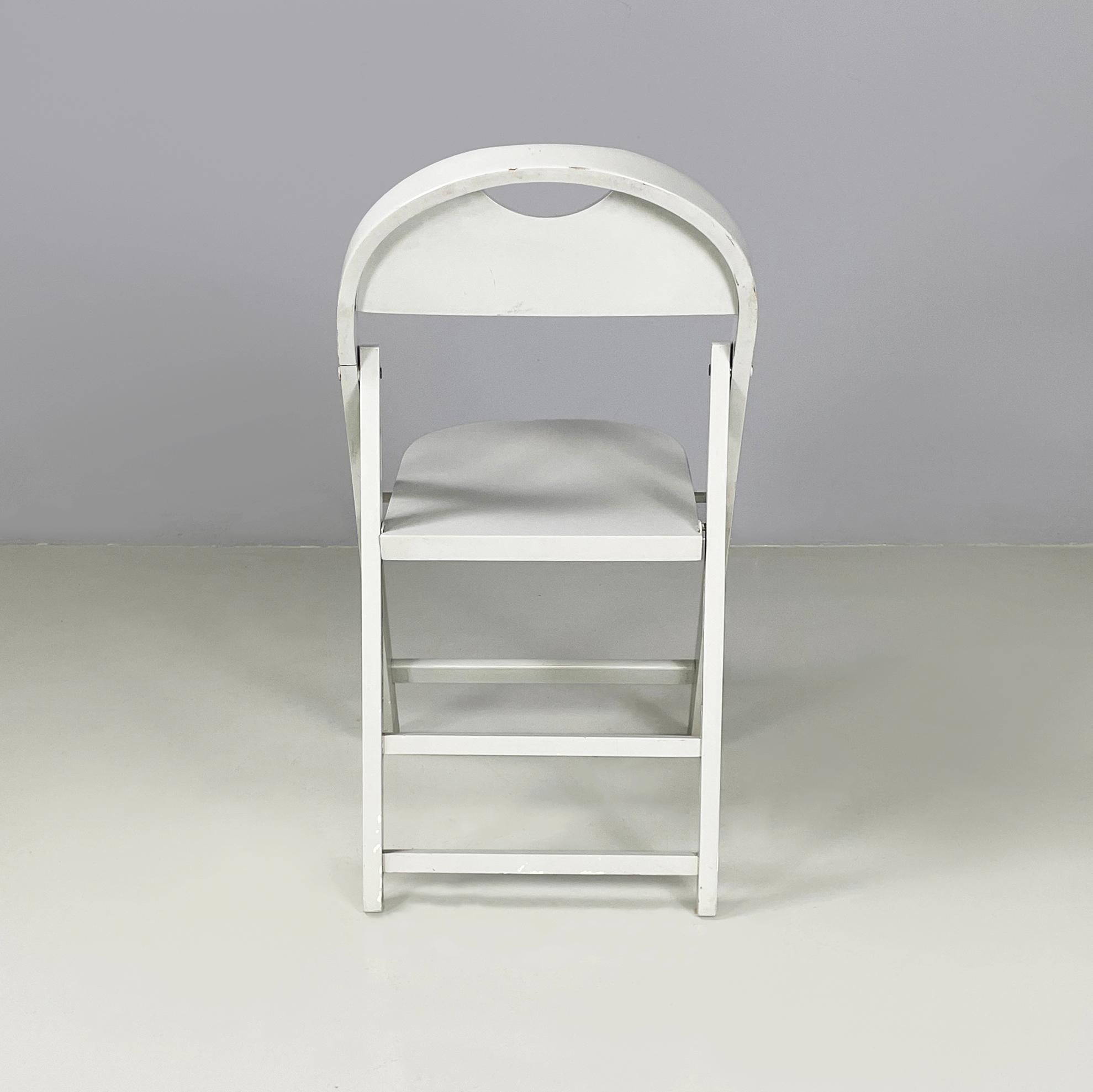 Sedia pieghevole italiana di metà secolo in legno grigio Tric di Castiglioni, anni '60 In condizioni buone in vendita a MIlano, IT