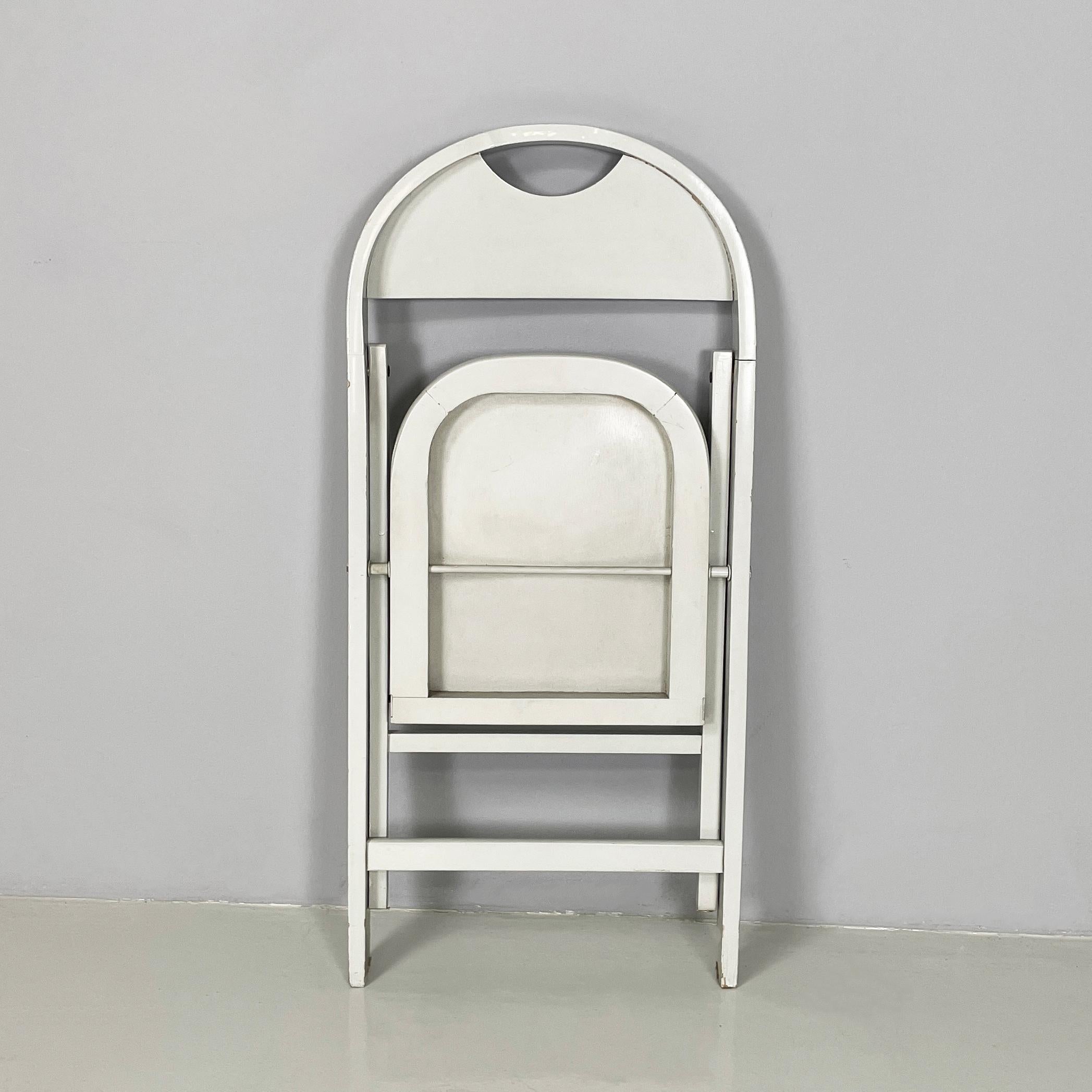 Metà XX secolo Sedia pieghevole italiana di metà secolo in legno grigio Tric di Castiglioni, anni '60 in vendita