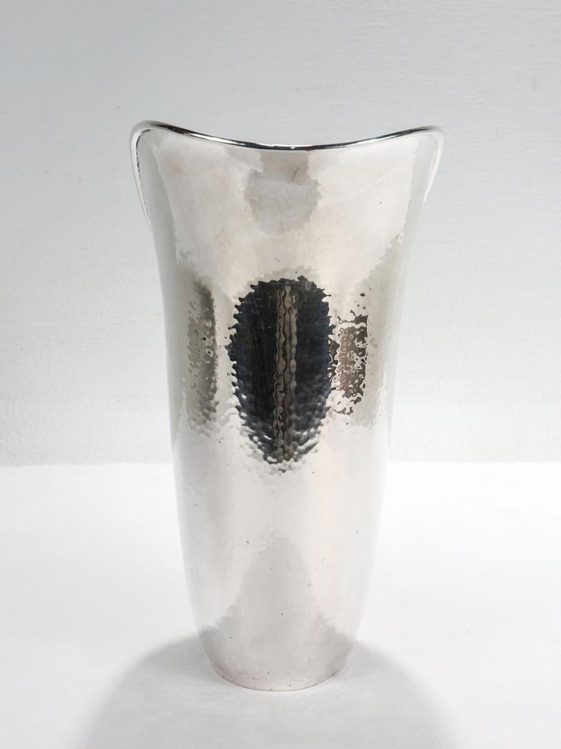Italian Mid-Century Modern Hand-Hammered. 800 Silver Water or Cocktail Pitcher 7