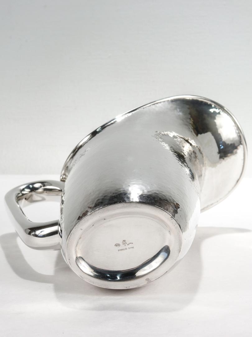 Italian Mid-Century Modern Hand-Hammered. 800 Silver Water or Cocktail Pitcher 10