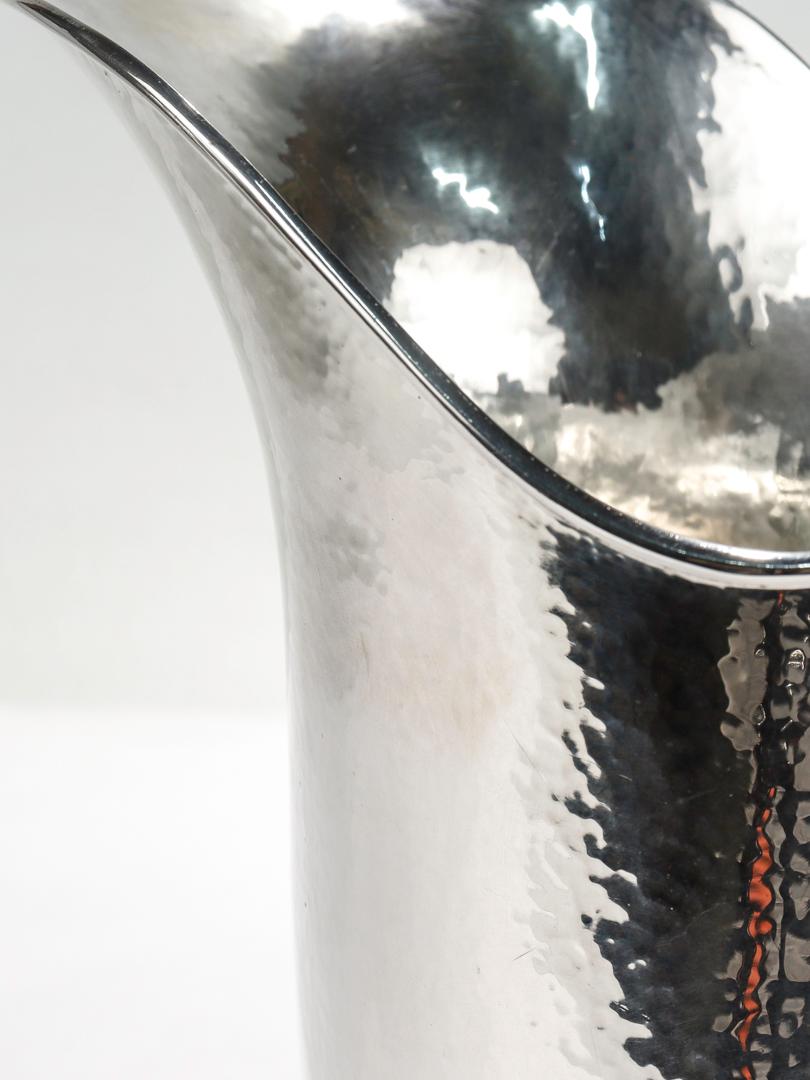 Women's or Men's Italian Mid-Century Modern Hand-Hammered. 800 Silver Water or Cocktail Pitcher