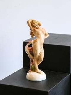 Scultura in ceramica dipinta a mano del 1950, italiana del Mid Century Modern