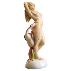 Escultura italiana moderna de mediados de siglo pintada a mano