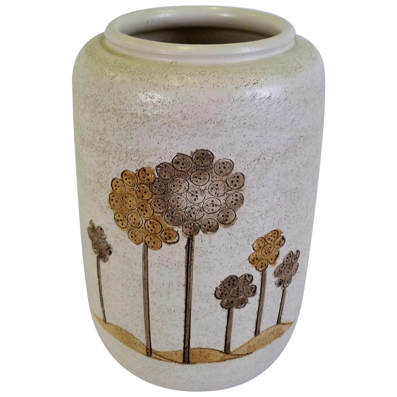 Italian Mid-Century Modern Hand Thrown Ceramic Vase Ardalt Bitossi, 1960s