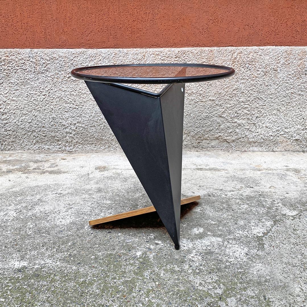 Italian Mid-Century Modern Irregular Shaped Coffee Table and Round Top, 1980s In Good Condition In MIlano, IT