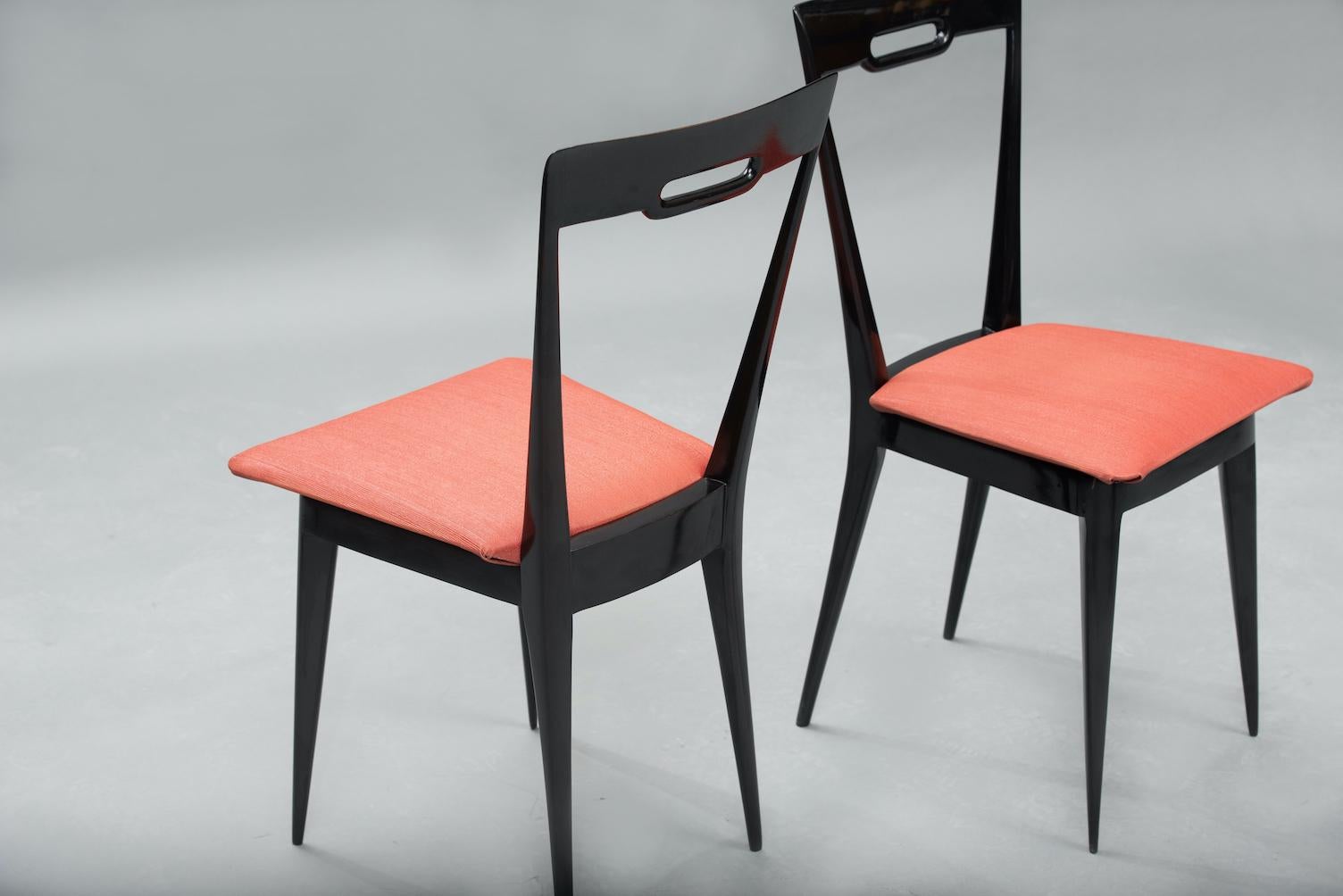 Mid-20th Century Italian Mid-Century Modern Italian Dining Chairs, Set of Six