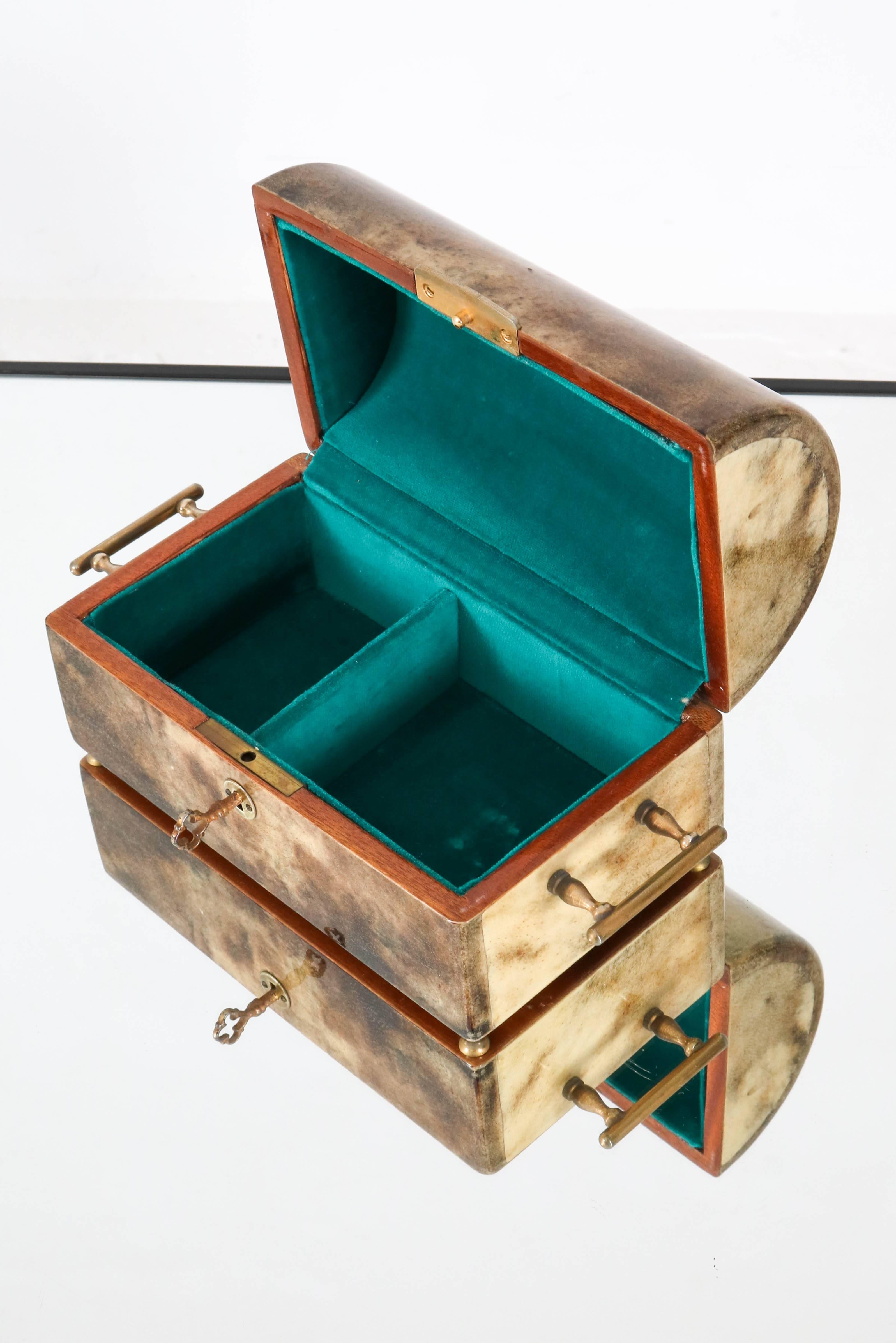 Italian Mid-Century Modern Jewelry Box by Aldo Tura, 1960s 1
