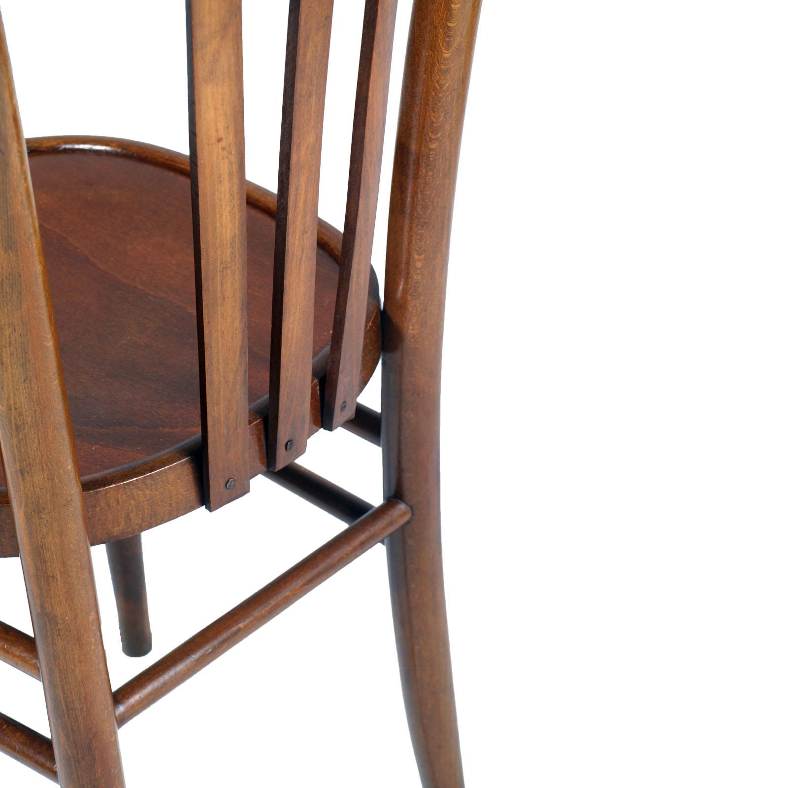Italian Mid-Century Modern Kitchen Chair in Walnut Restored and Wax Polished 2