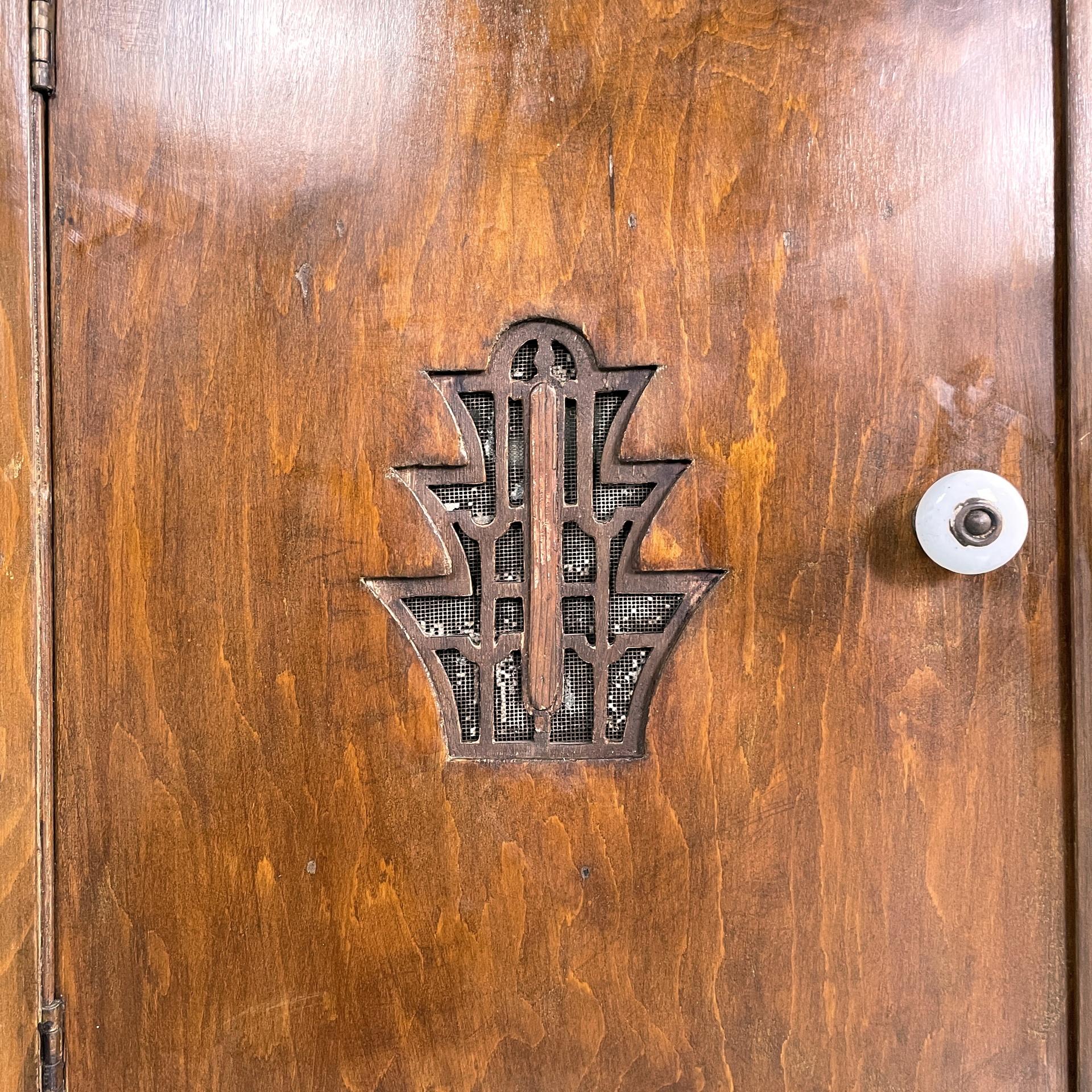 Credenza da cucina italiana di metà secolo in legno, marmo e ceramica, anni '30 in vendita 8