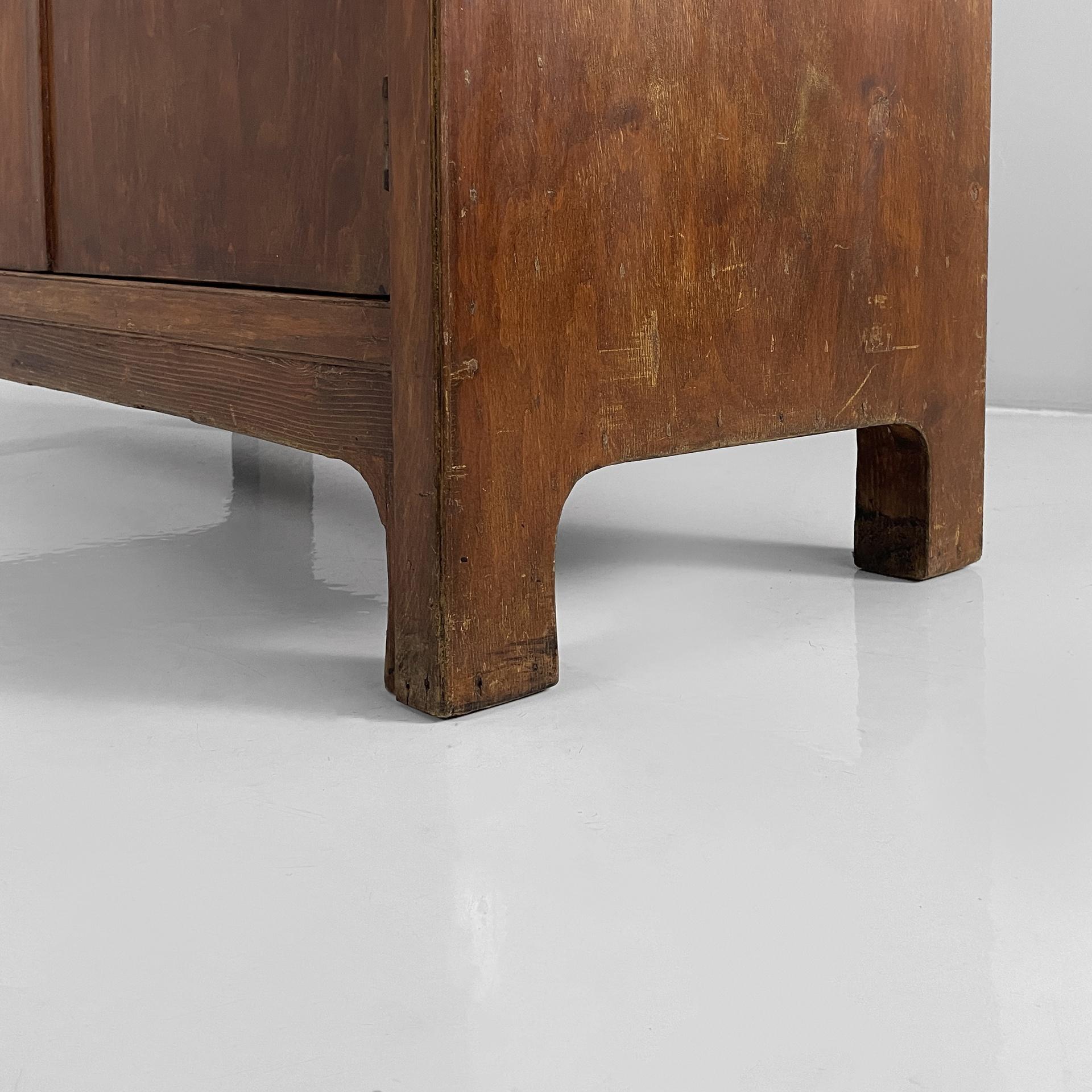 Credenza da cucina italiana di metà secolo in legno, marmo e ceramica, anni '30 in vendita 11