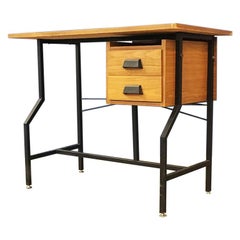 Italian Mid-Century Modern Laminate and Metal Writing Desk with Drawers, 1960s