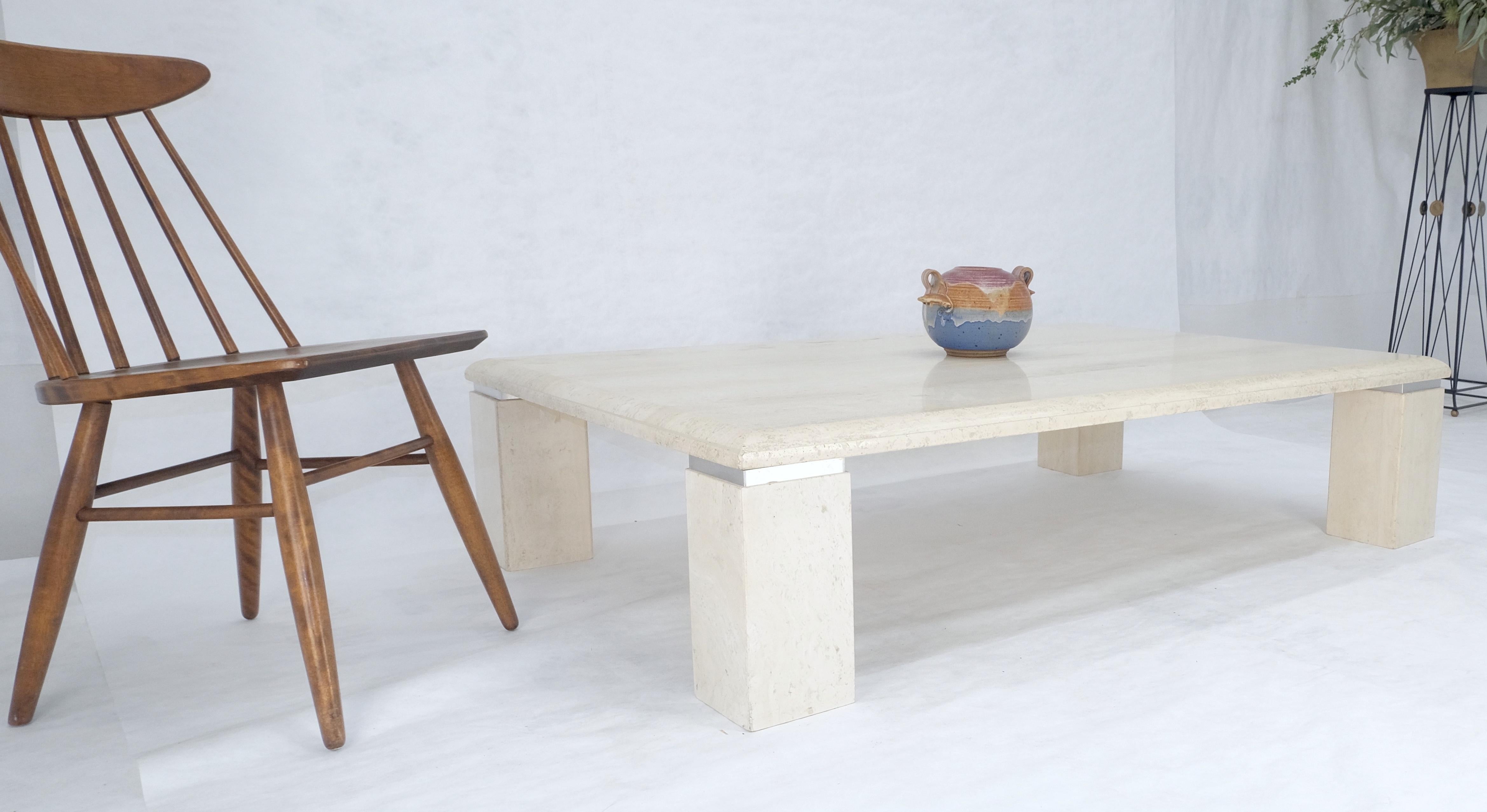 Mesa de centro italiana de mediados del siglo XX, grande, rectangular, de 40x60