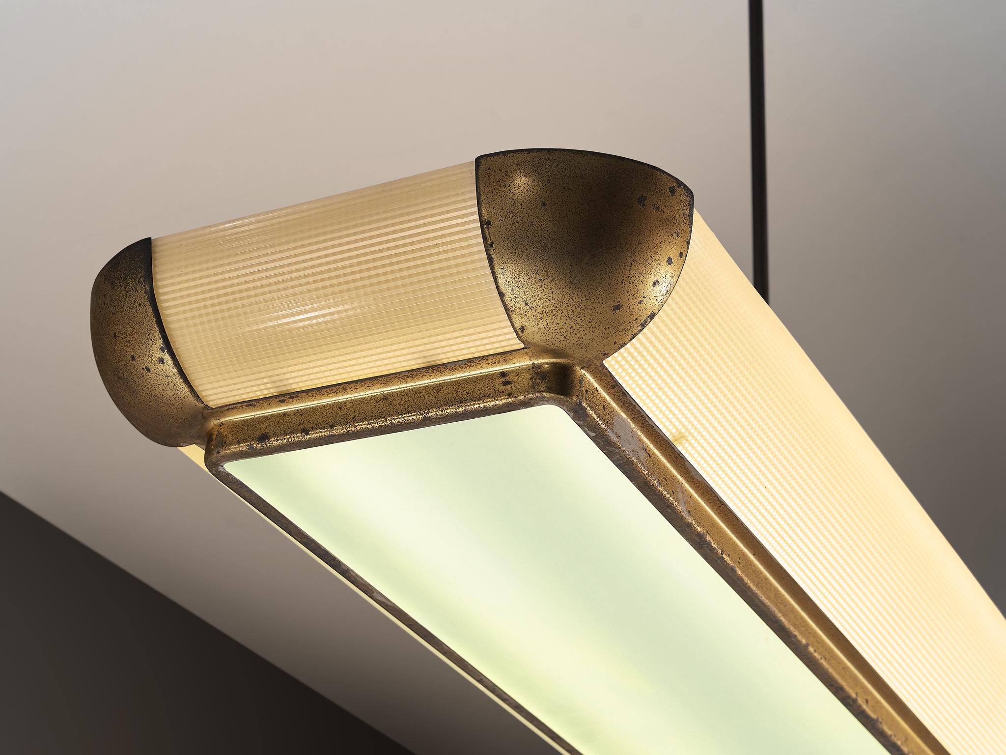 Mid-Century Modern Grande lampe suspendue italienne moderne du milieu du siècle 135cm/53.15in. en vente