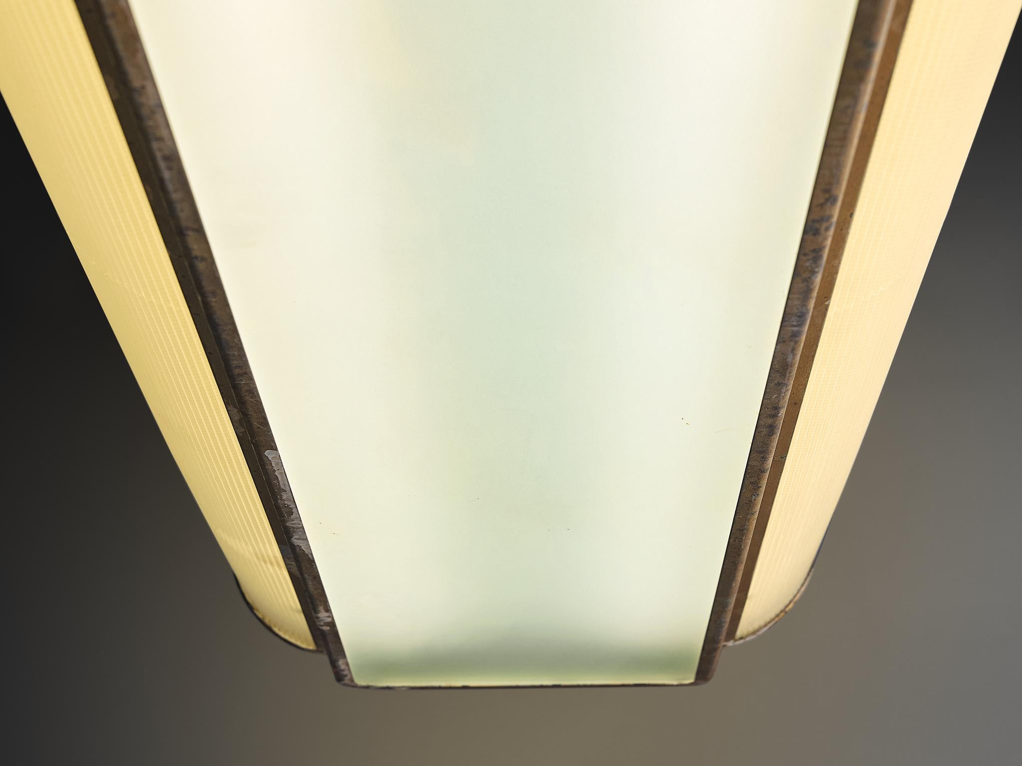 Milieu du XXe siècle Grande lampe suspendue italienne moderne du milieu du siècle 135cm/53.15in. en vente