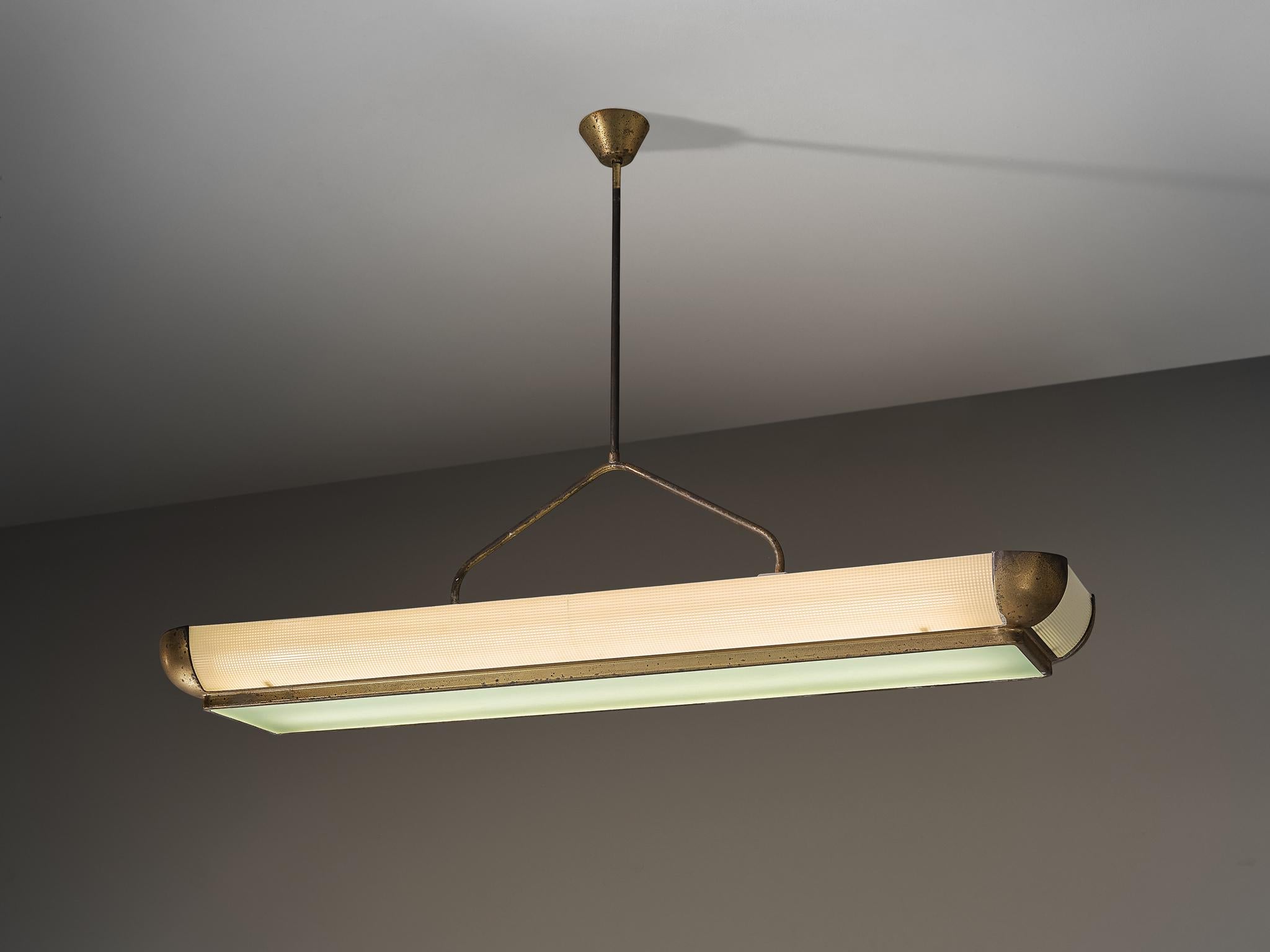 Grande lampe suspendue italienne moderne du milieu du siècle 135cm/53.15in. en vente 1
