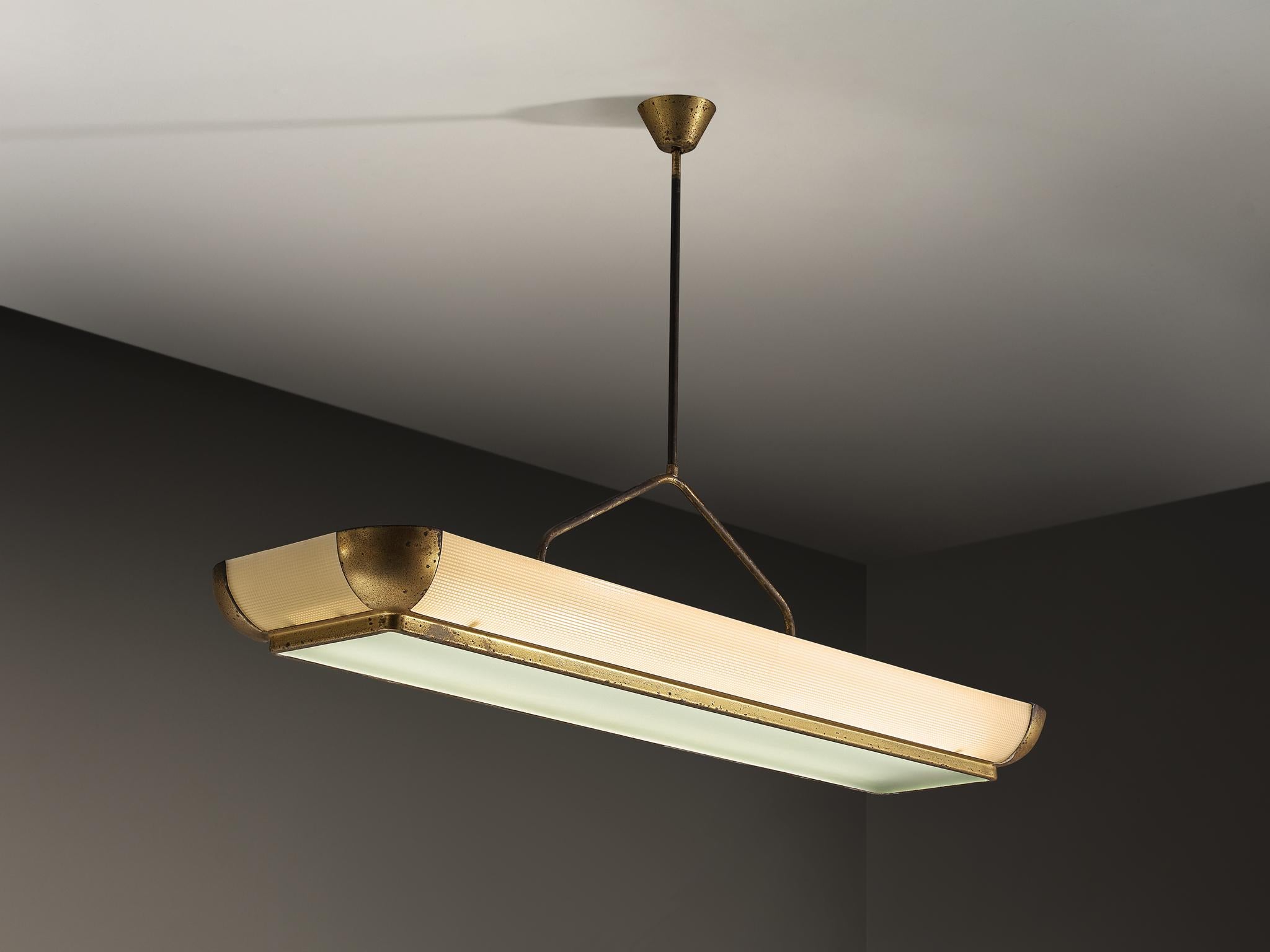 Grande lampe suspendue italienne moderne du milieu du siècle 135cm/53.15in. en vente 3