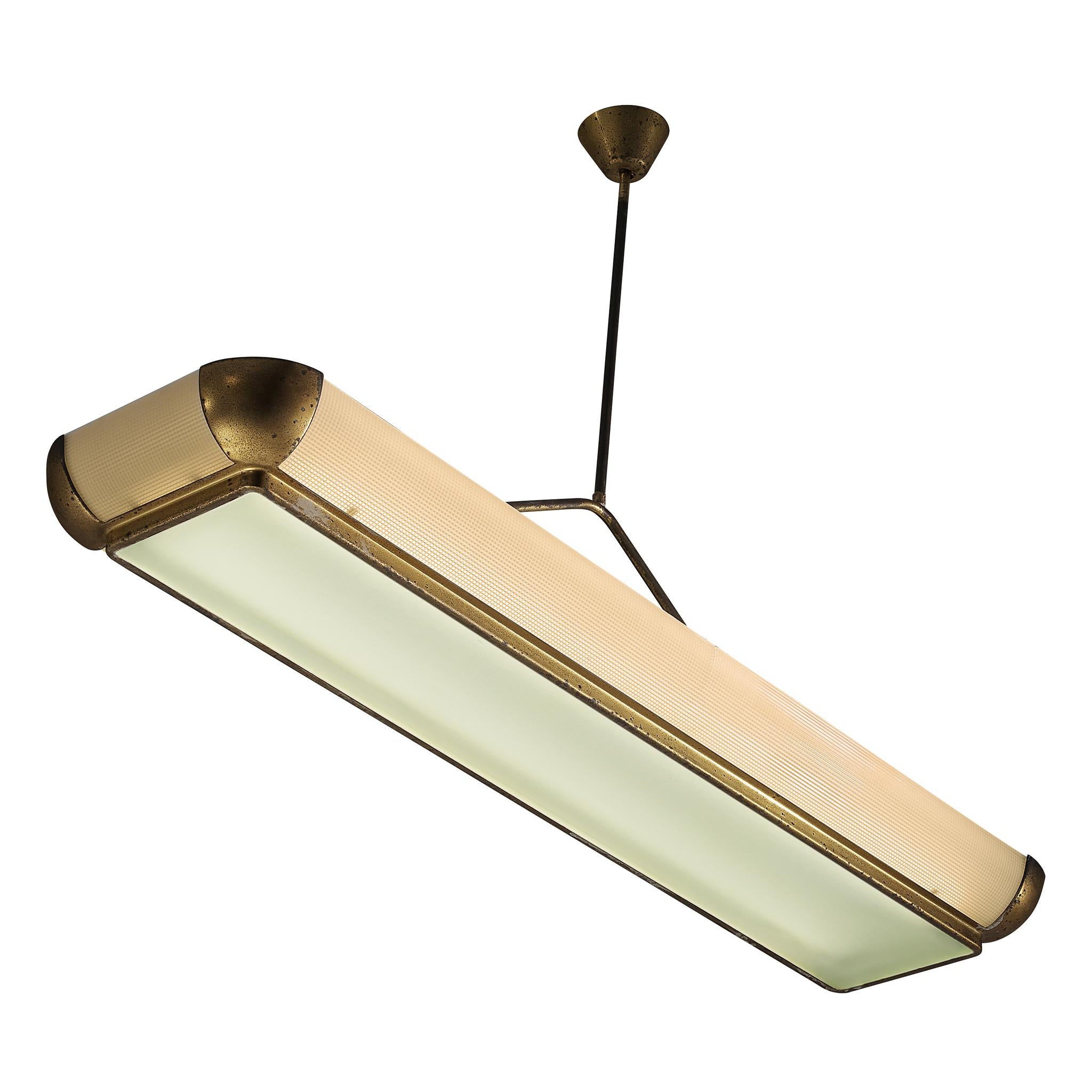 Grande lampe suspendue italienne moderne du milieu du siècle 135cm/53.15in. en vente