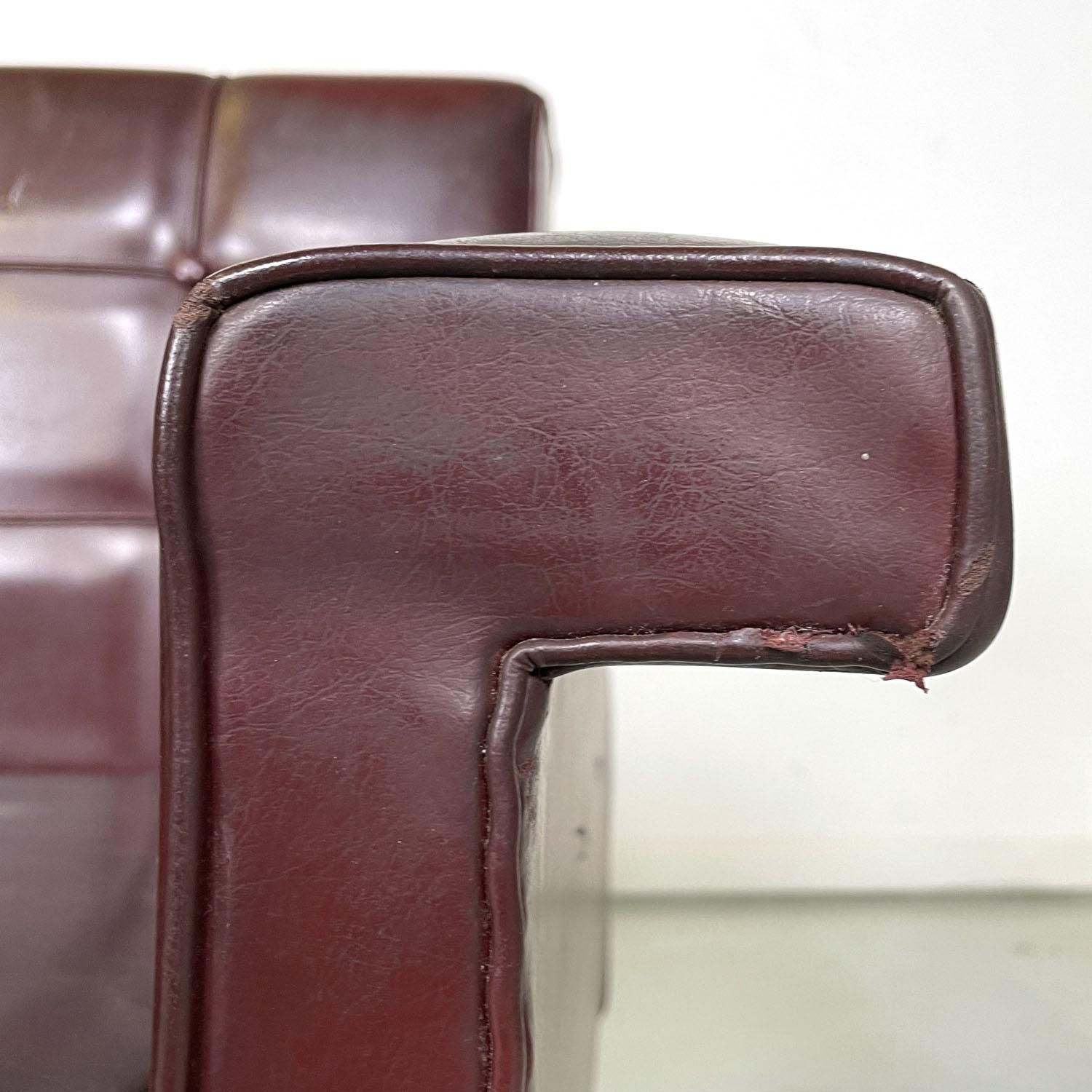 Italian mid-century modern leather armchairs by Ico Parisi for Cassina, 1960s For Sale 4
