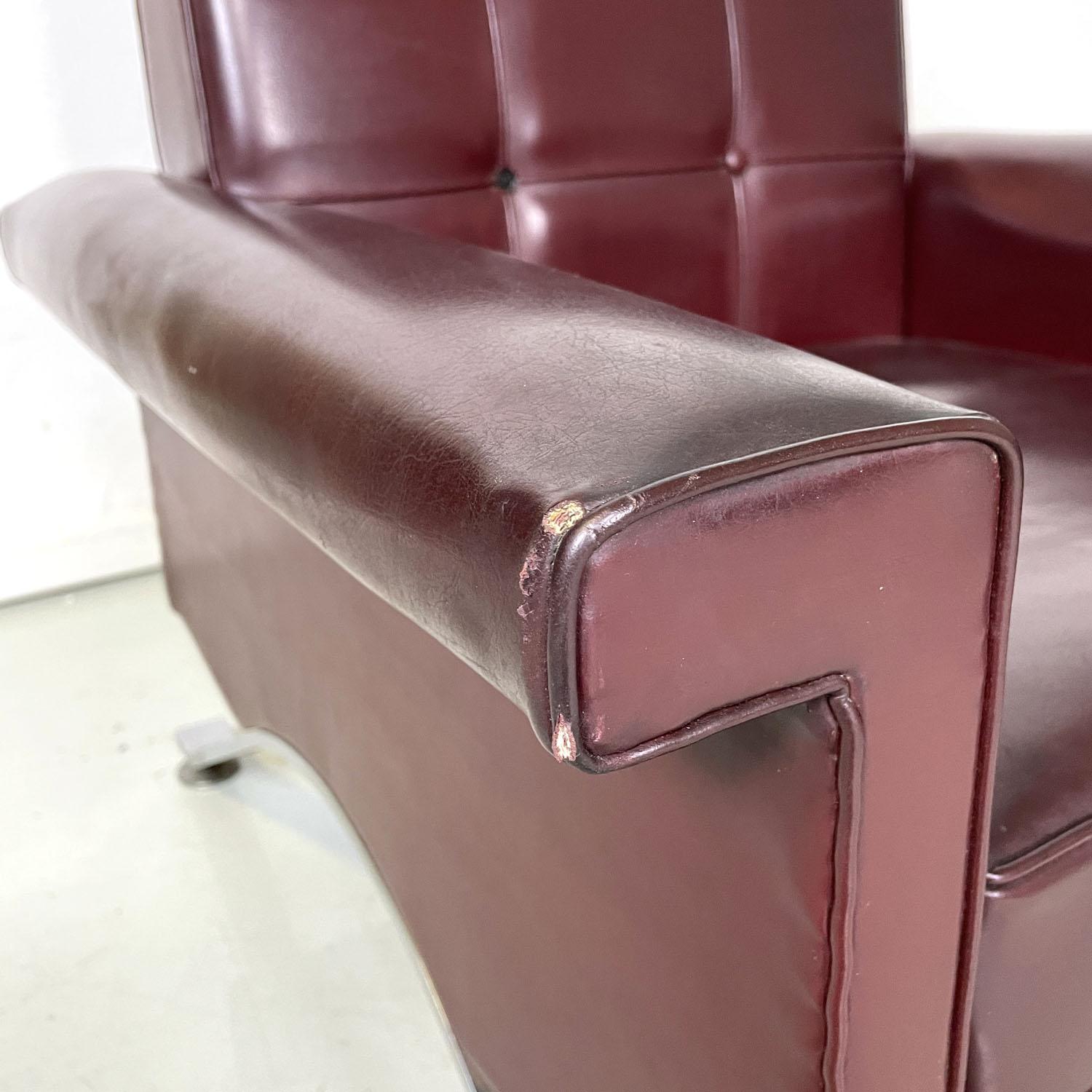 Italian mid-century modern leather armchairs by Ico Parisi for Cassina, 1960s For Sale 5