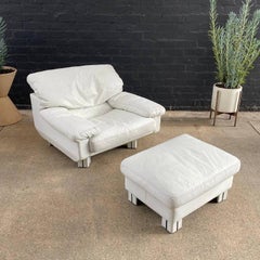 Italian Mid-Century Modern Leather Lounge Chair by Marco Zani