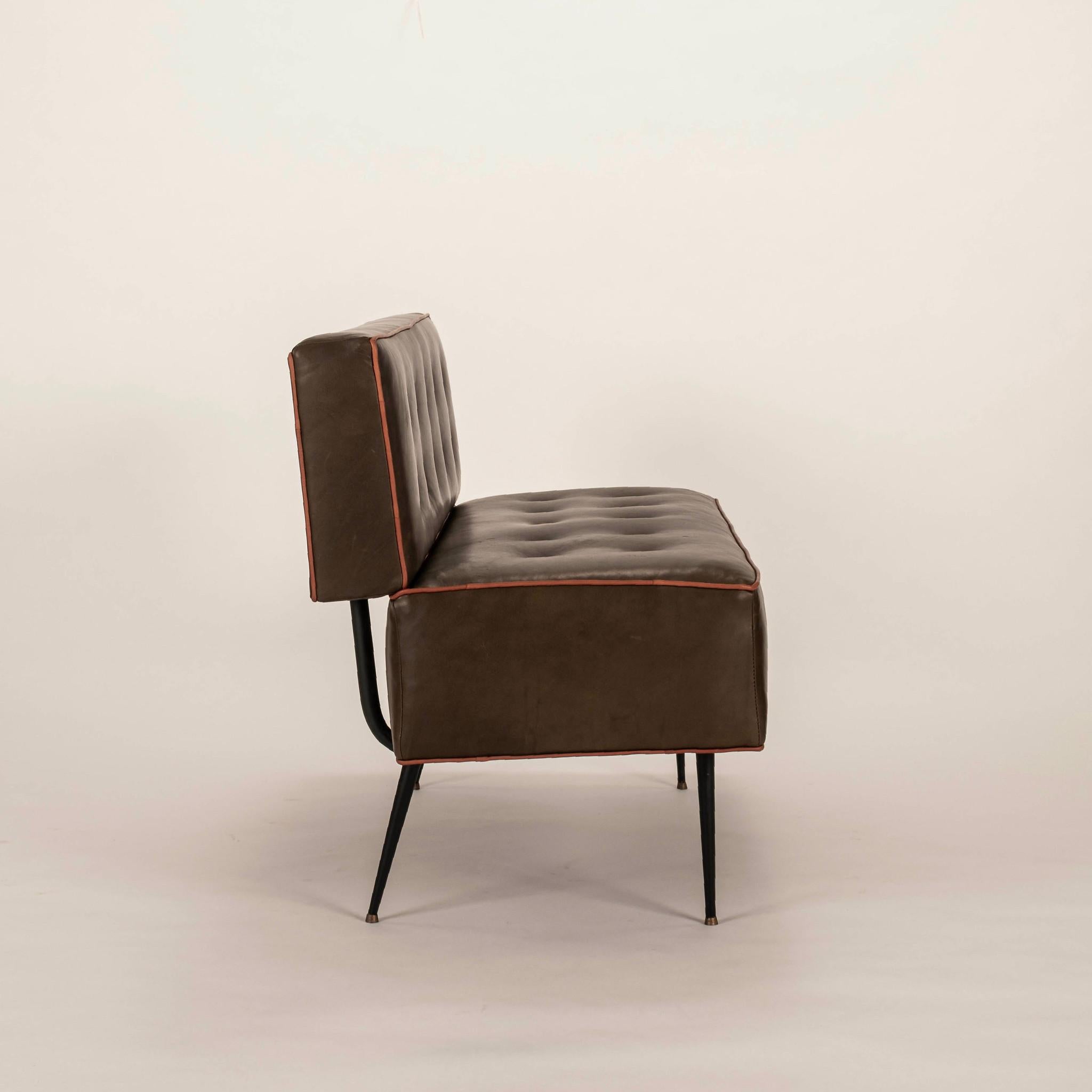 Mid-Century Modern Settee italienne moderne du milieu du siècle dernier en vente
