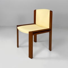 Italian mid-century modern leatherette wood chairs 300 by Colombo Pozzi, 1960s