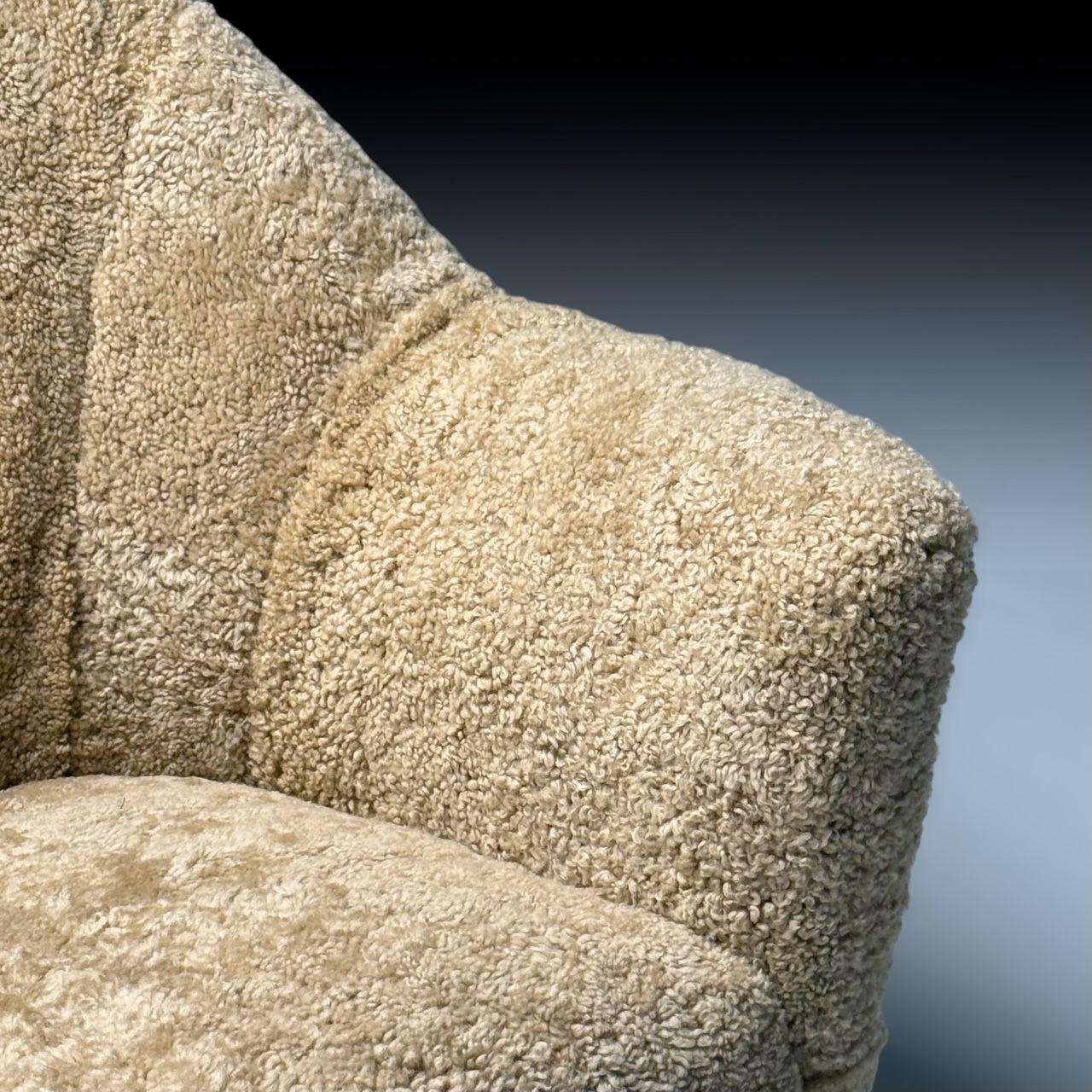 Chaises longues italiennes The Modernity, Shearling Honey, Wood Woods, 1950s en vente 4