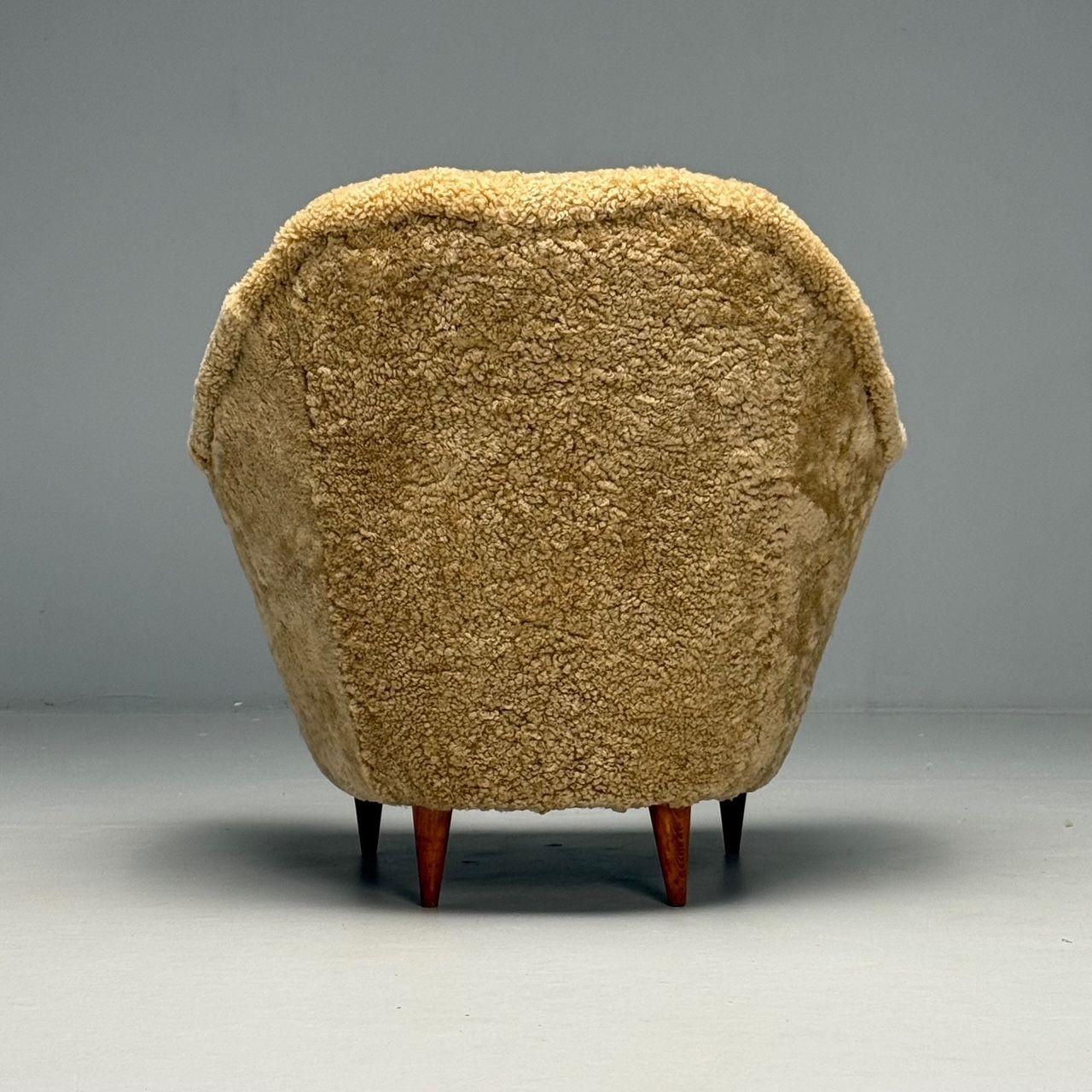 Chaises longues italiennes The Modernity, Shearling Honey, Wood Woods, 1950s en vente 5
