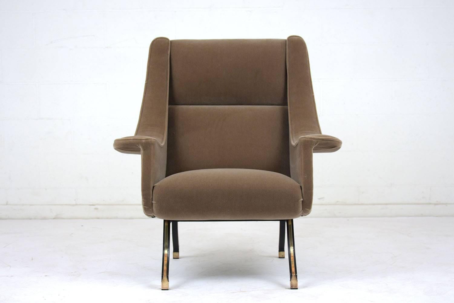 Italian Mid-Century Modern Lounge Chairs, Pair 1