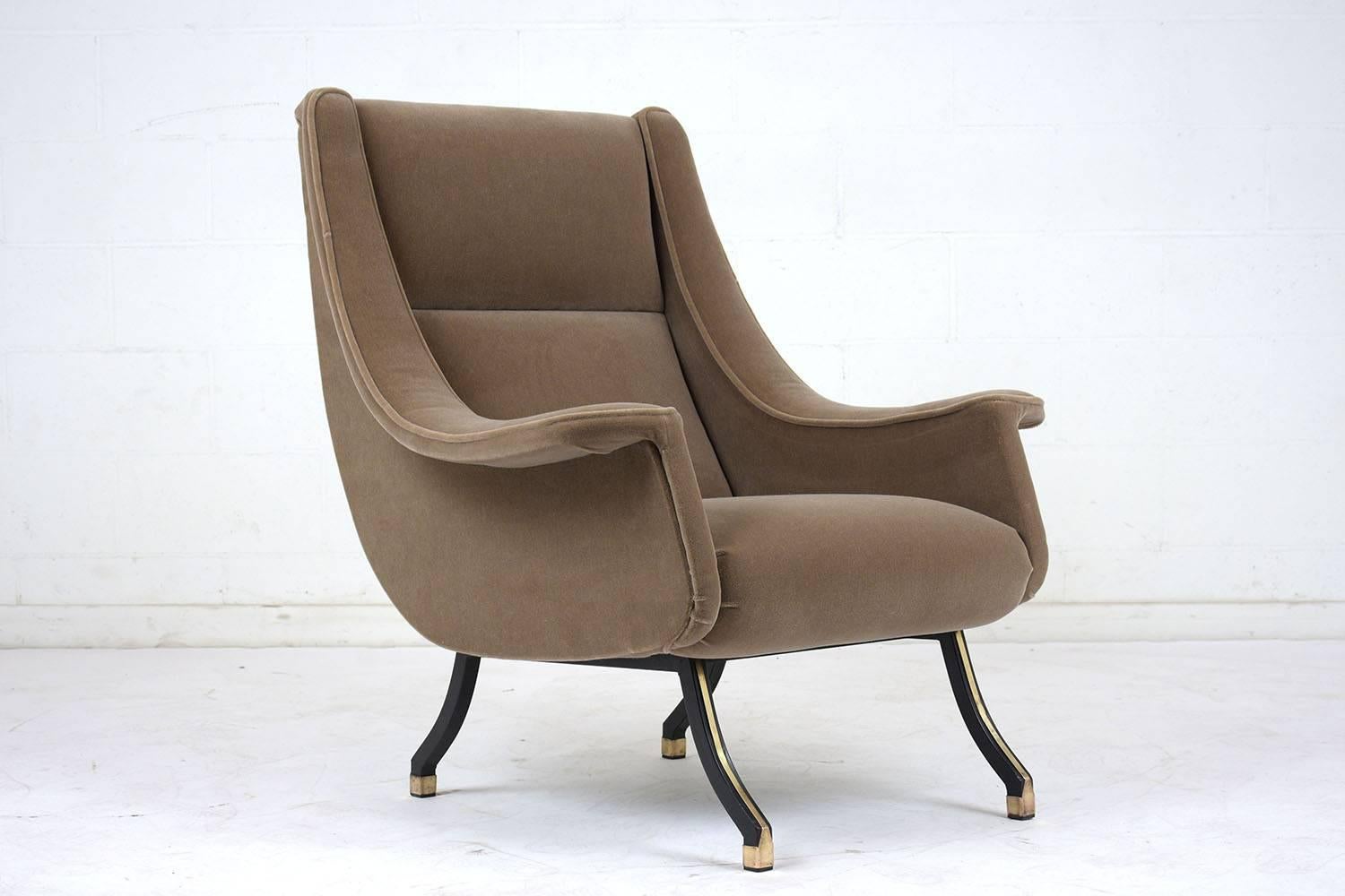 Italian Mid-Century Modern Lounge Chairs, Pair 2