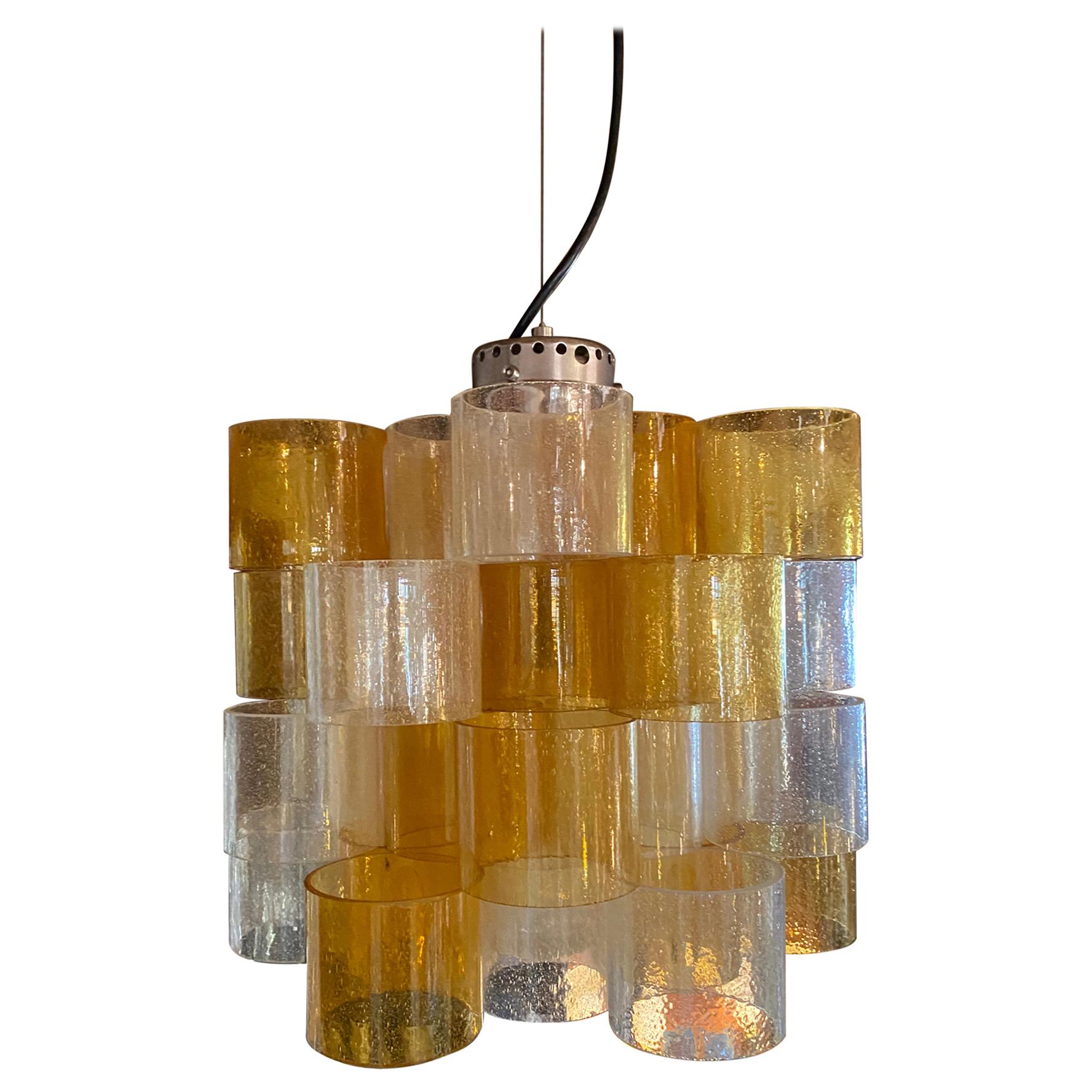 Italian Mid-Century Modern Lucite Pendant, 1970s