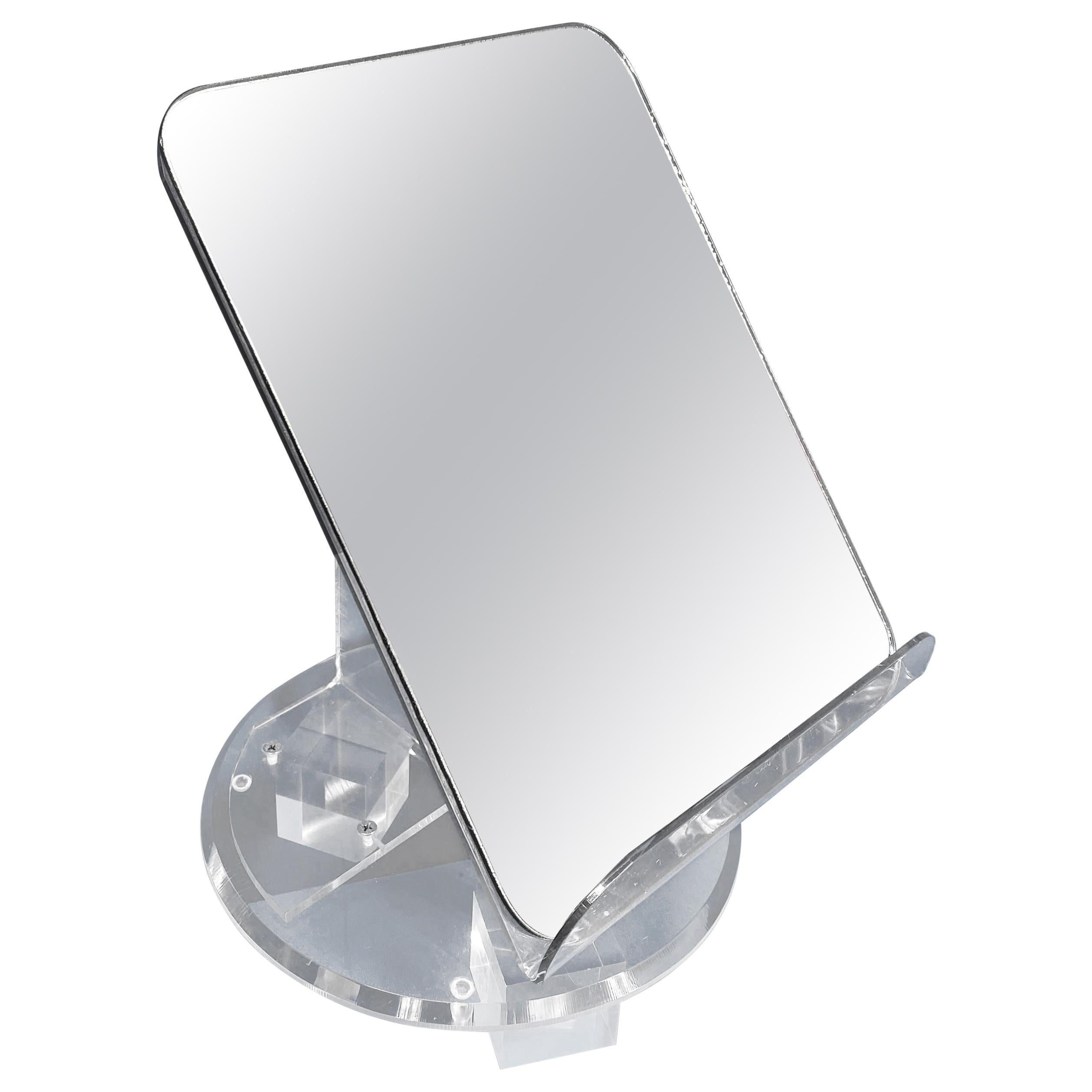 Double Pedestal Mid-Century Modern Metal Vanity with Mirror by Simmons