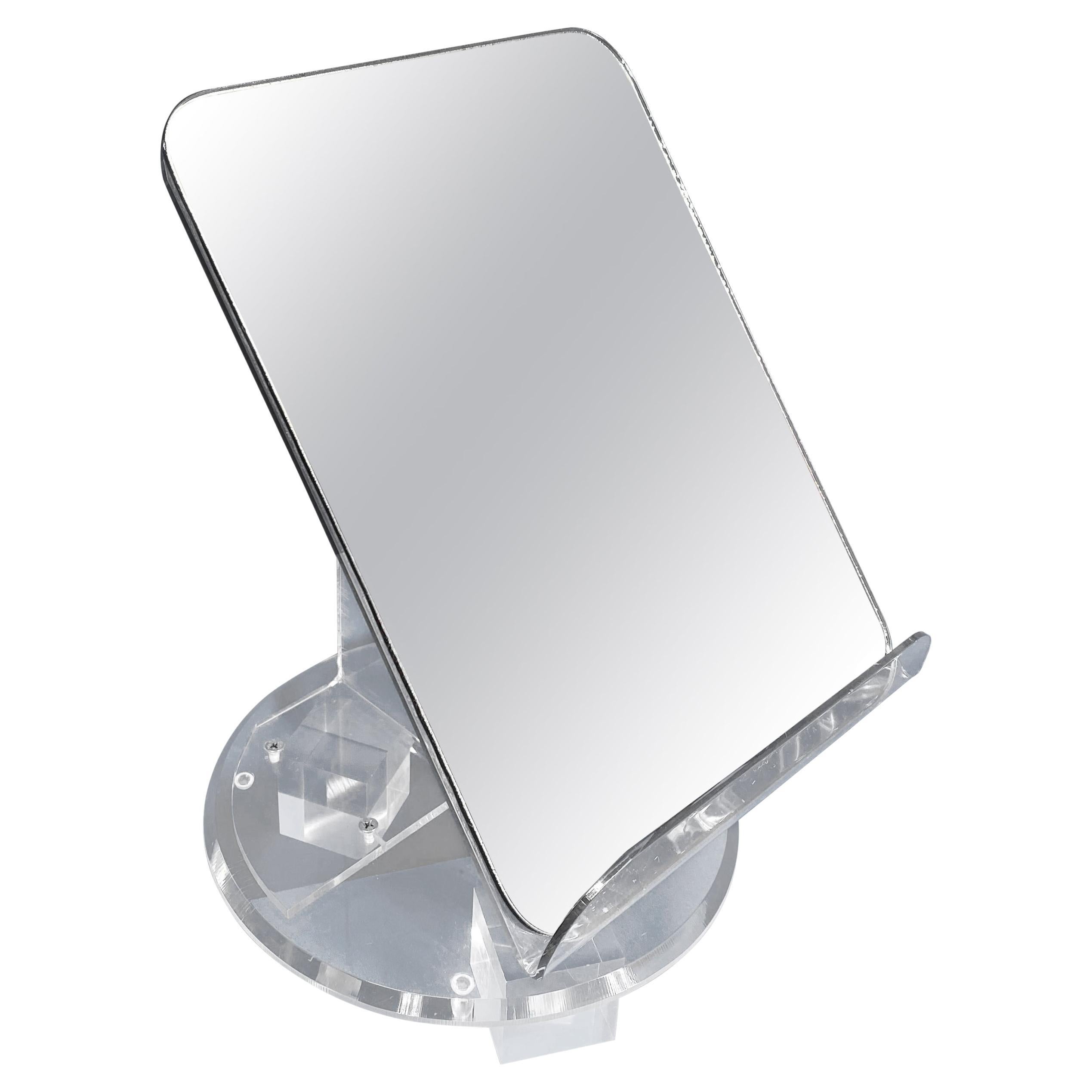 Italian Mid-Century Modern Lucite Vanity Table Mirror
