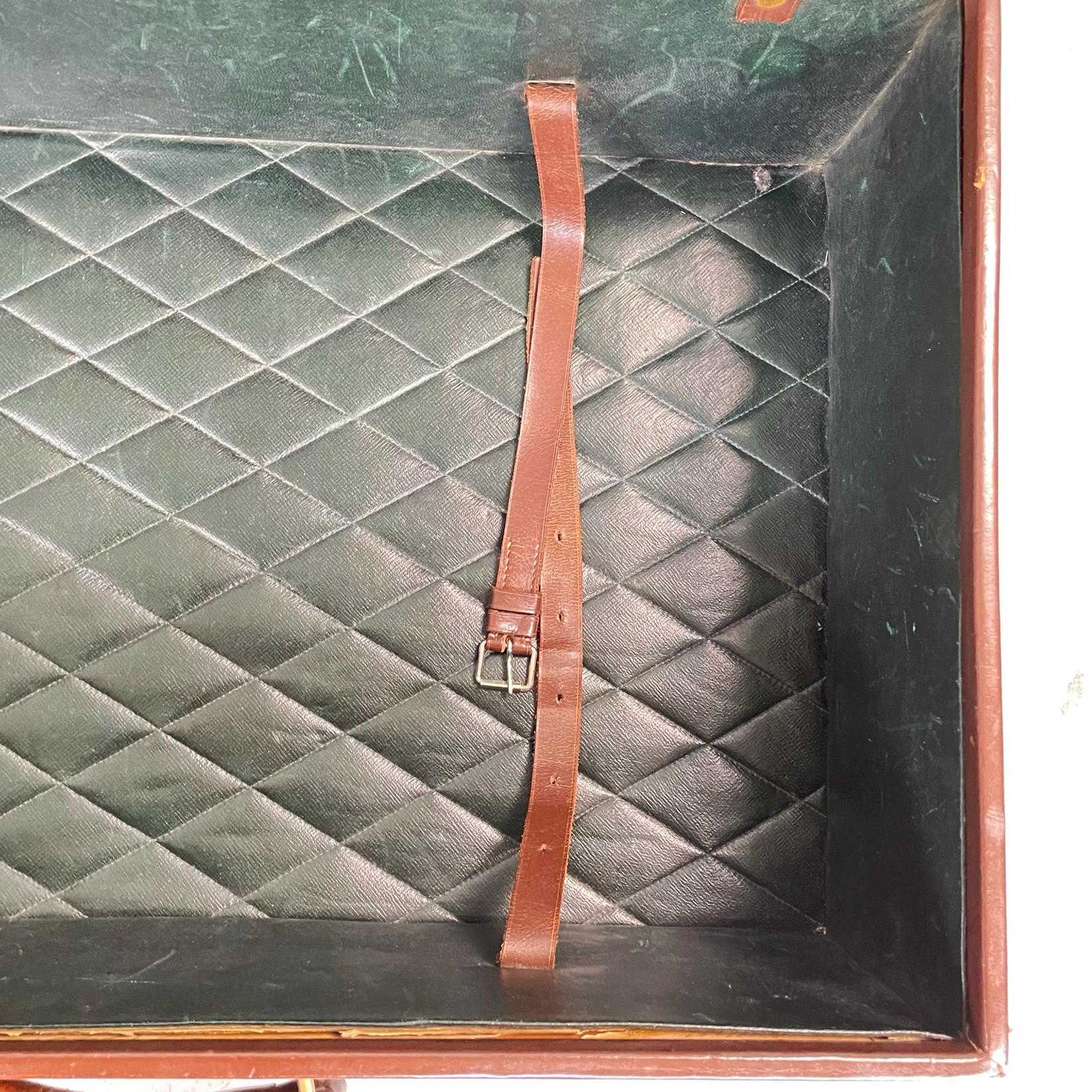 Italienisches Mid-Century Modern-Gepäck aus braunem und grünem Leder, 1970er Jahre im Angebot 12