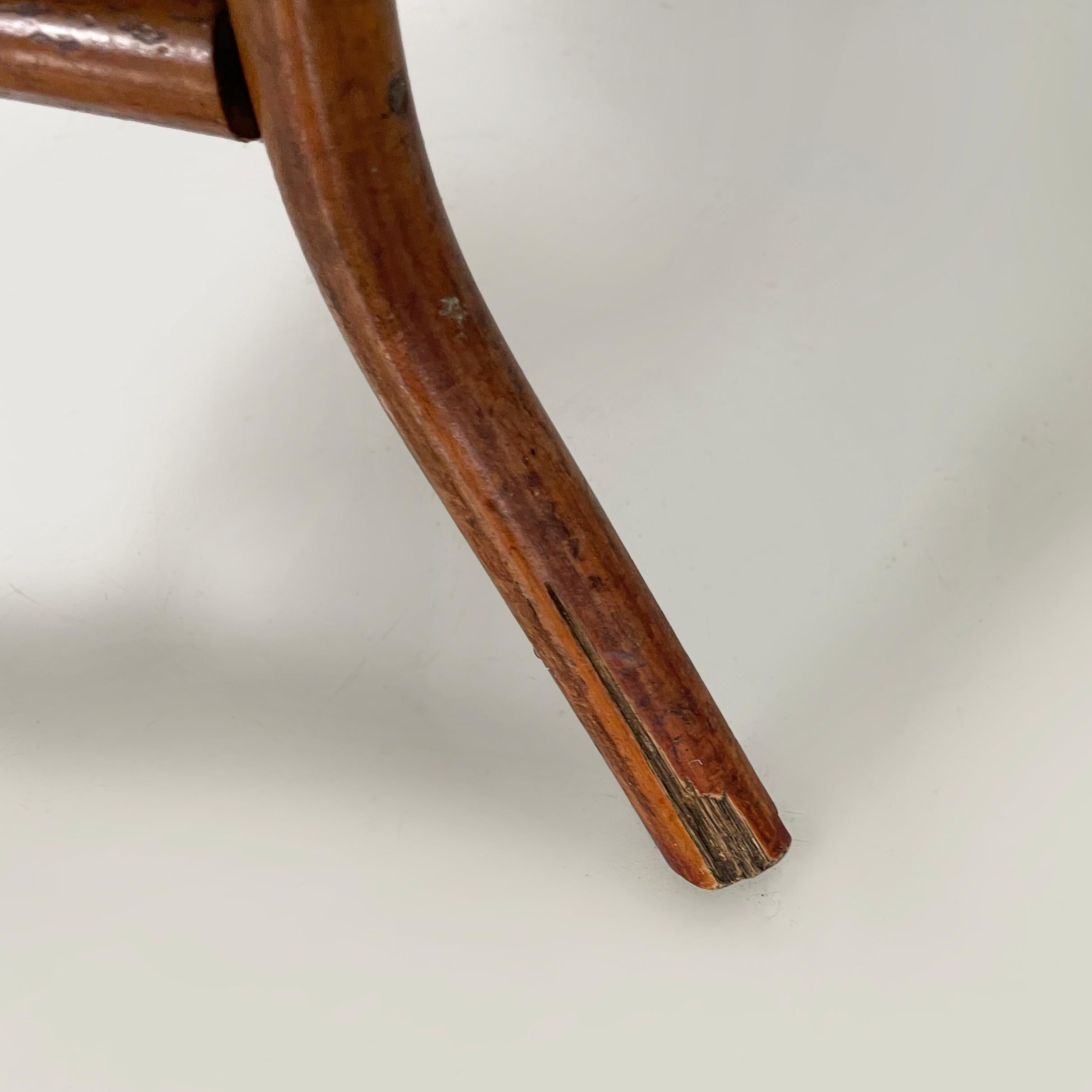 Italian mid-century modern Magazine rack with double shelf in rattan, 1960s For Sale 13